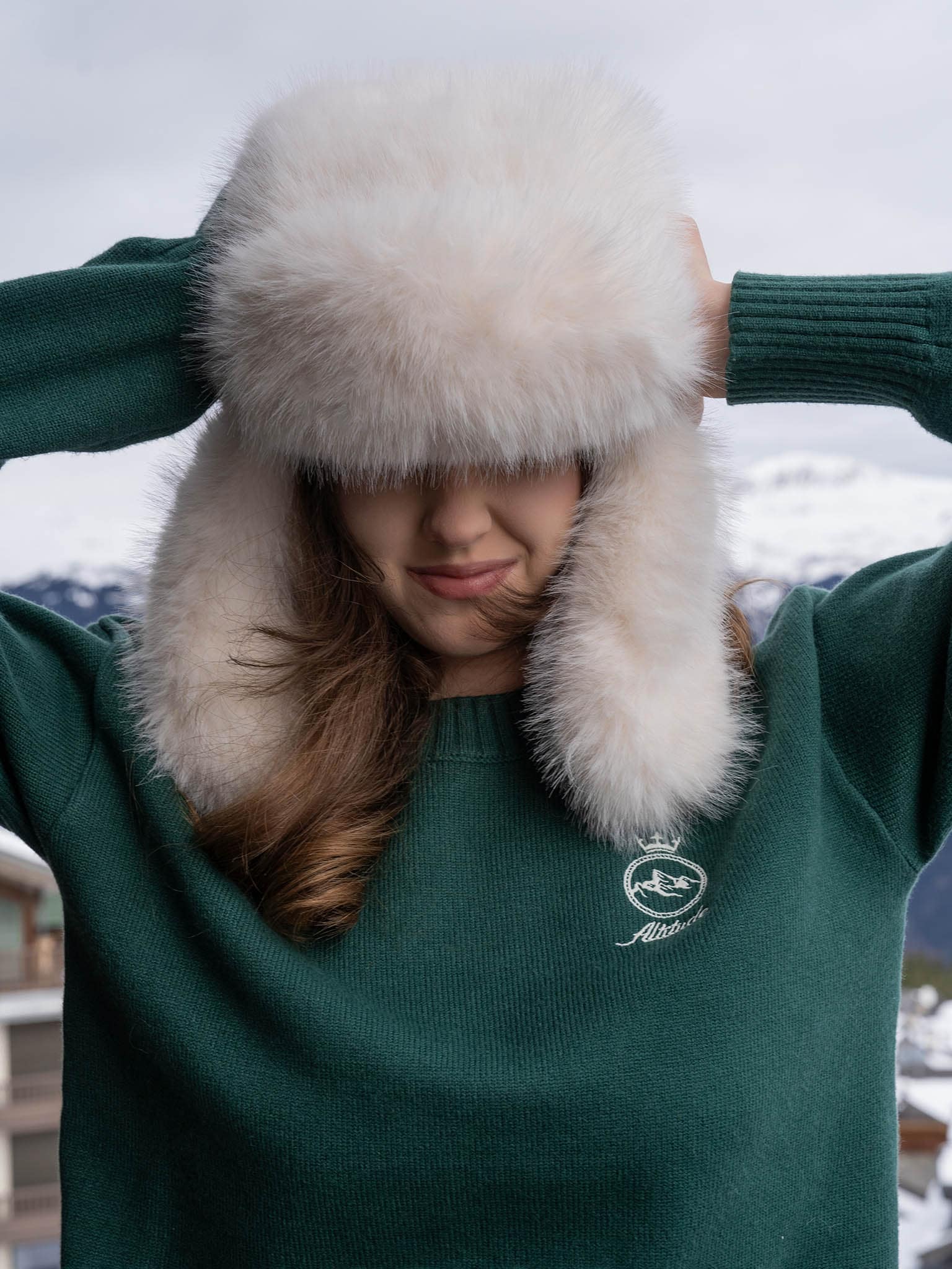 Long-pile eco-fur ushanka hat :: LICHI Online fashion store