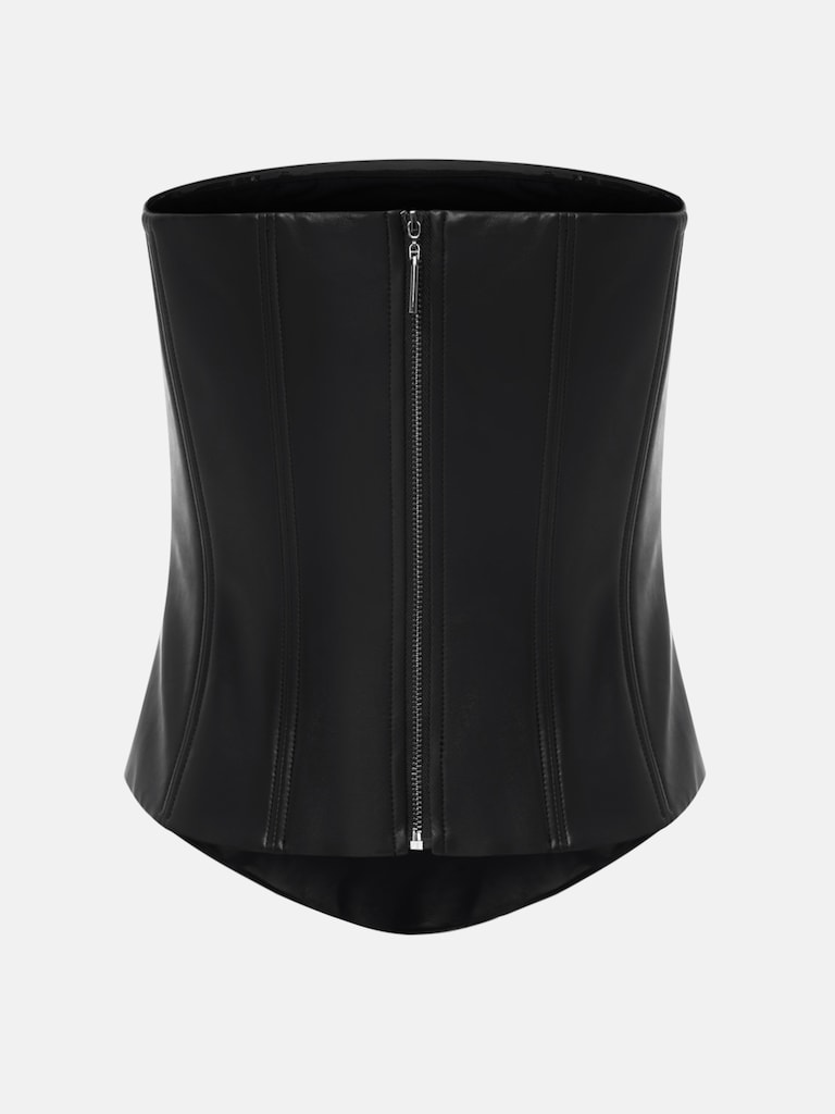 Corset eco-leather top