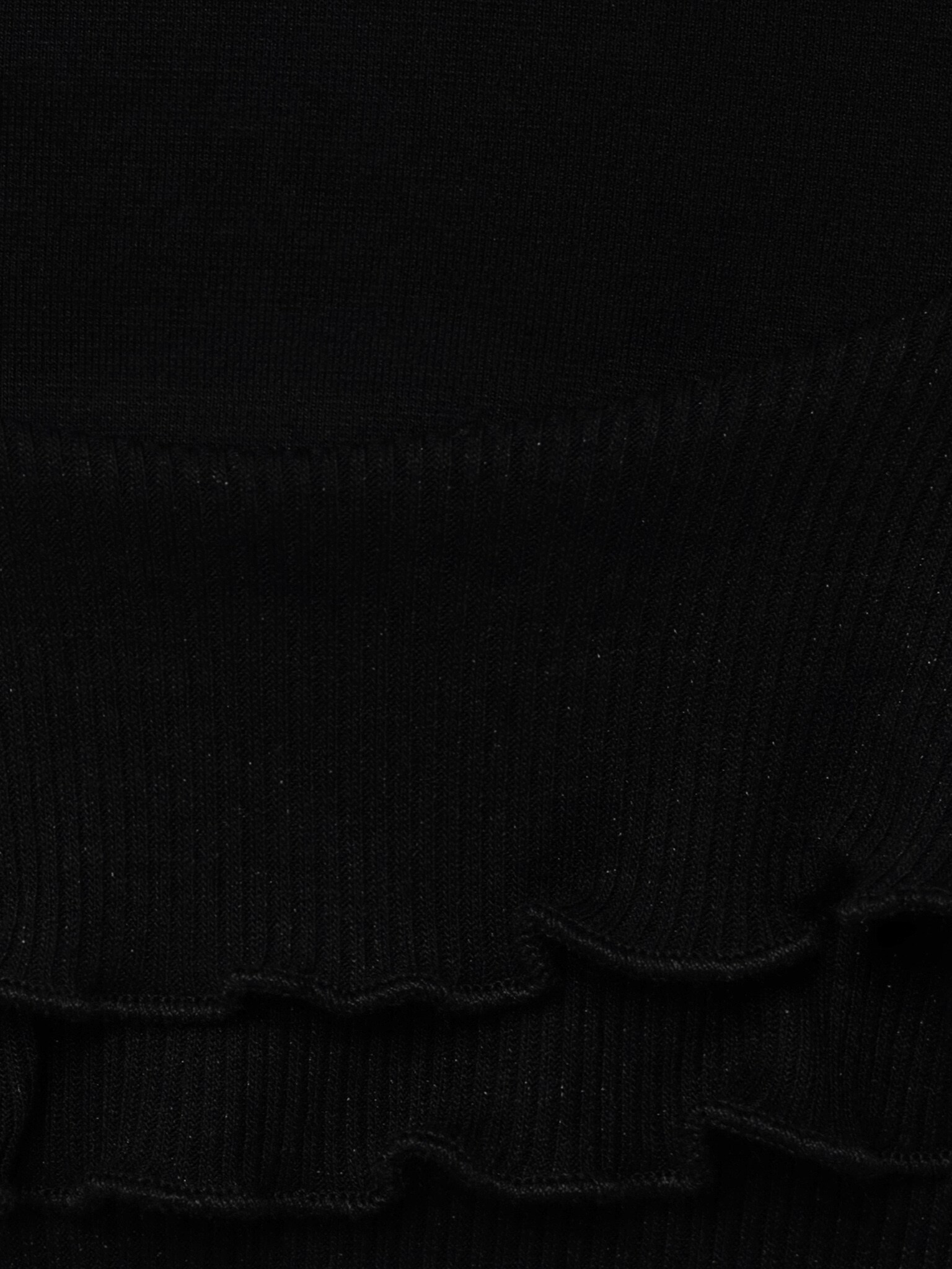 Mini jersey dress with ruffles on the skirt