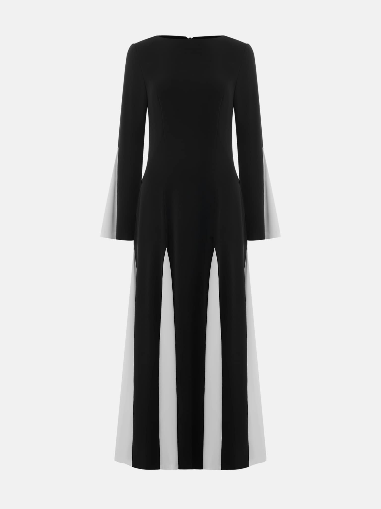 Knitted maxi dress with triangular inserts