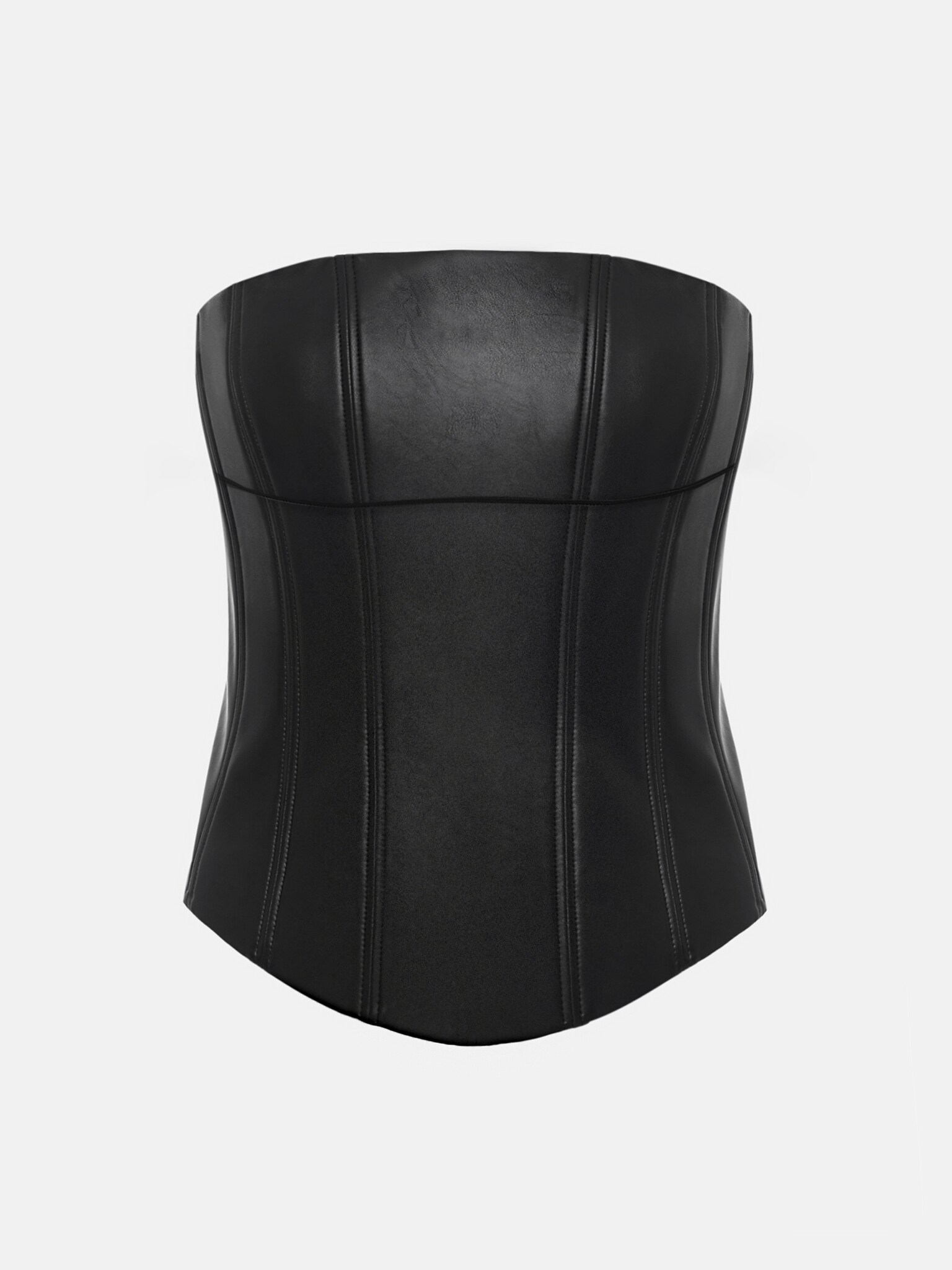 Corset eco-leather top