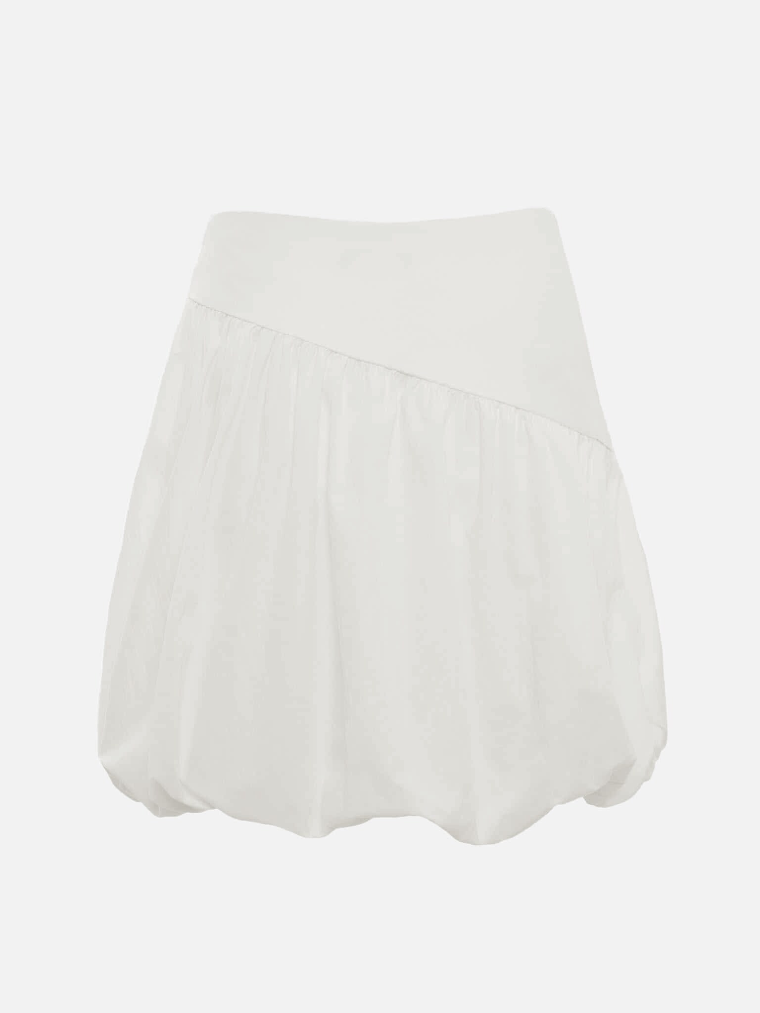 Balloon mini skirt with asymmetrical waistband :: LICHI