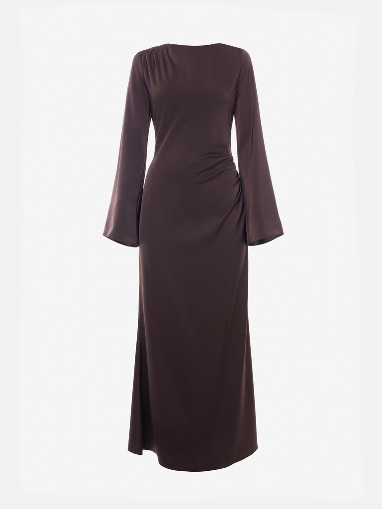 Платье макси с асимметричными сборками :: LICHI - Online fashion store