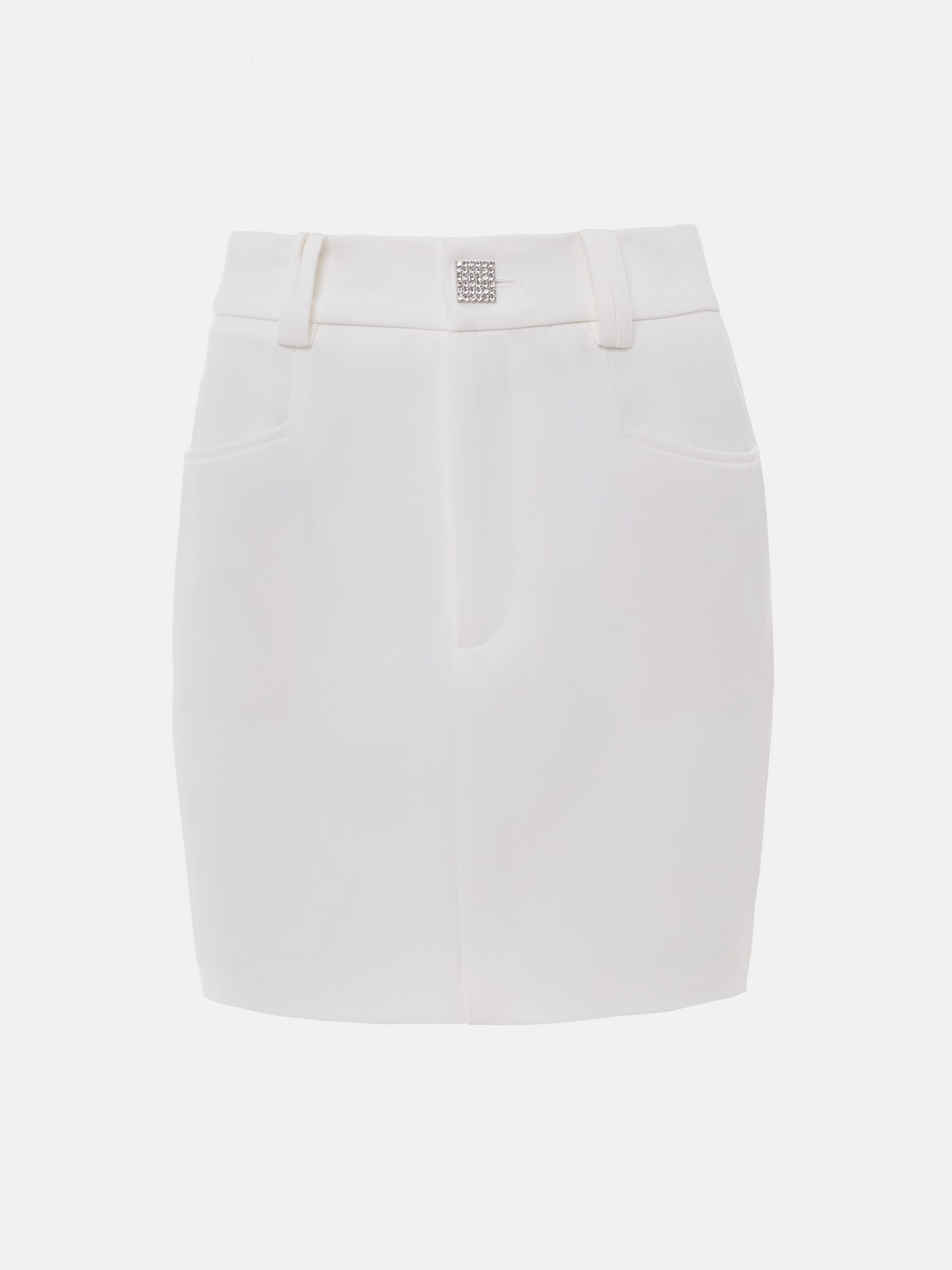 Mini skirt with accent button