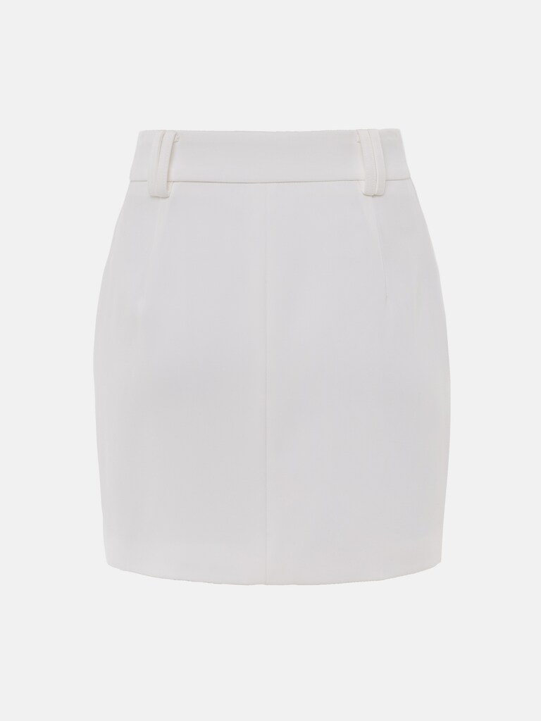 Mini skirt with accent button