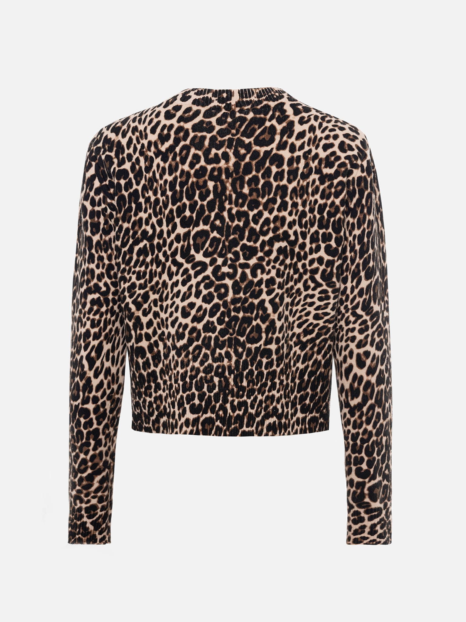 Leopard cardigan with golden buttons