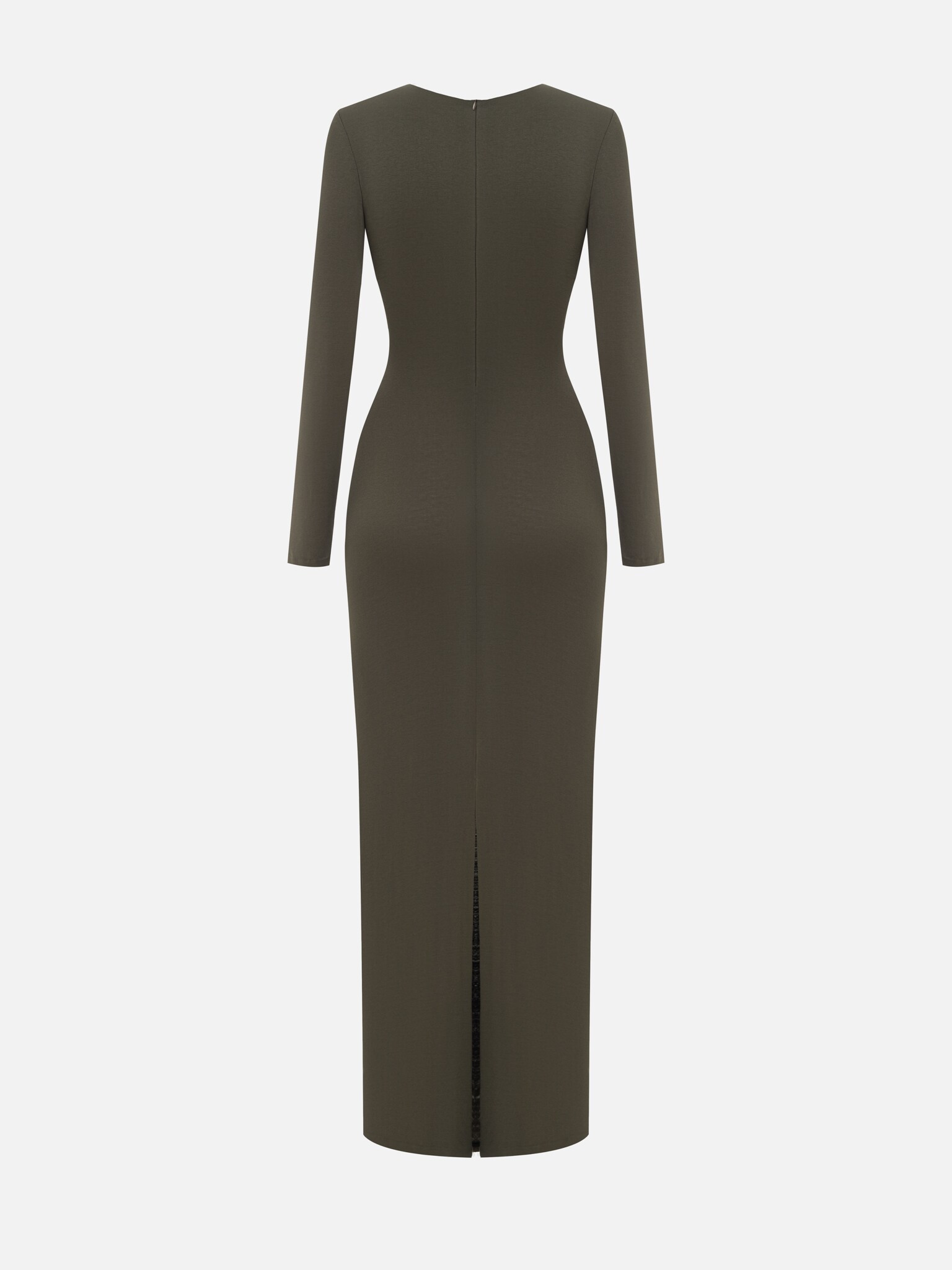 Платье макси из драпированного трикотажа :: LICHI - Online fashion store