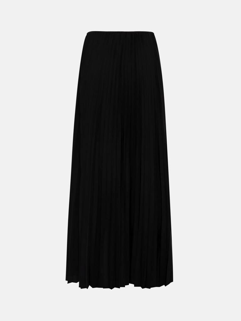 Pleated maxi skirt in dense fabric