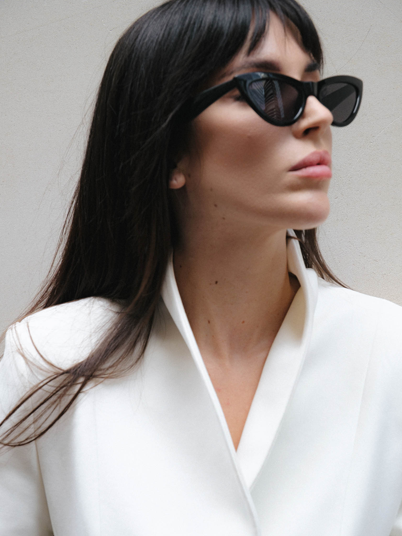 Mini blazer dress with an accent brooch