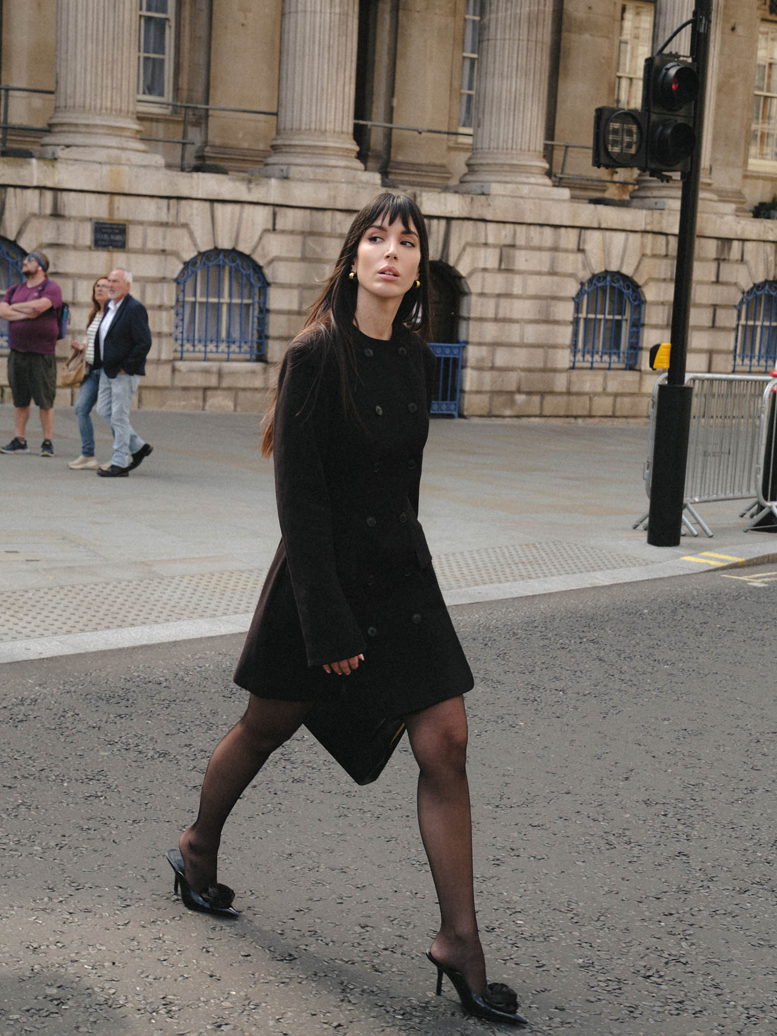 Fitted mini blazer dress