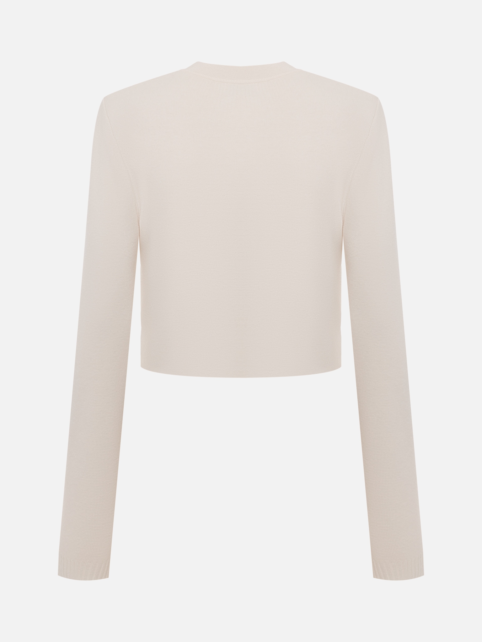 Cropped cardigan with high collar