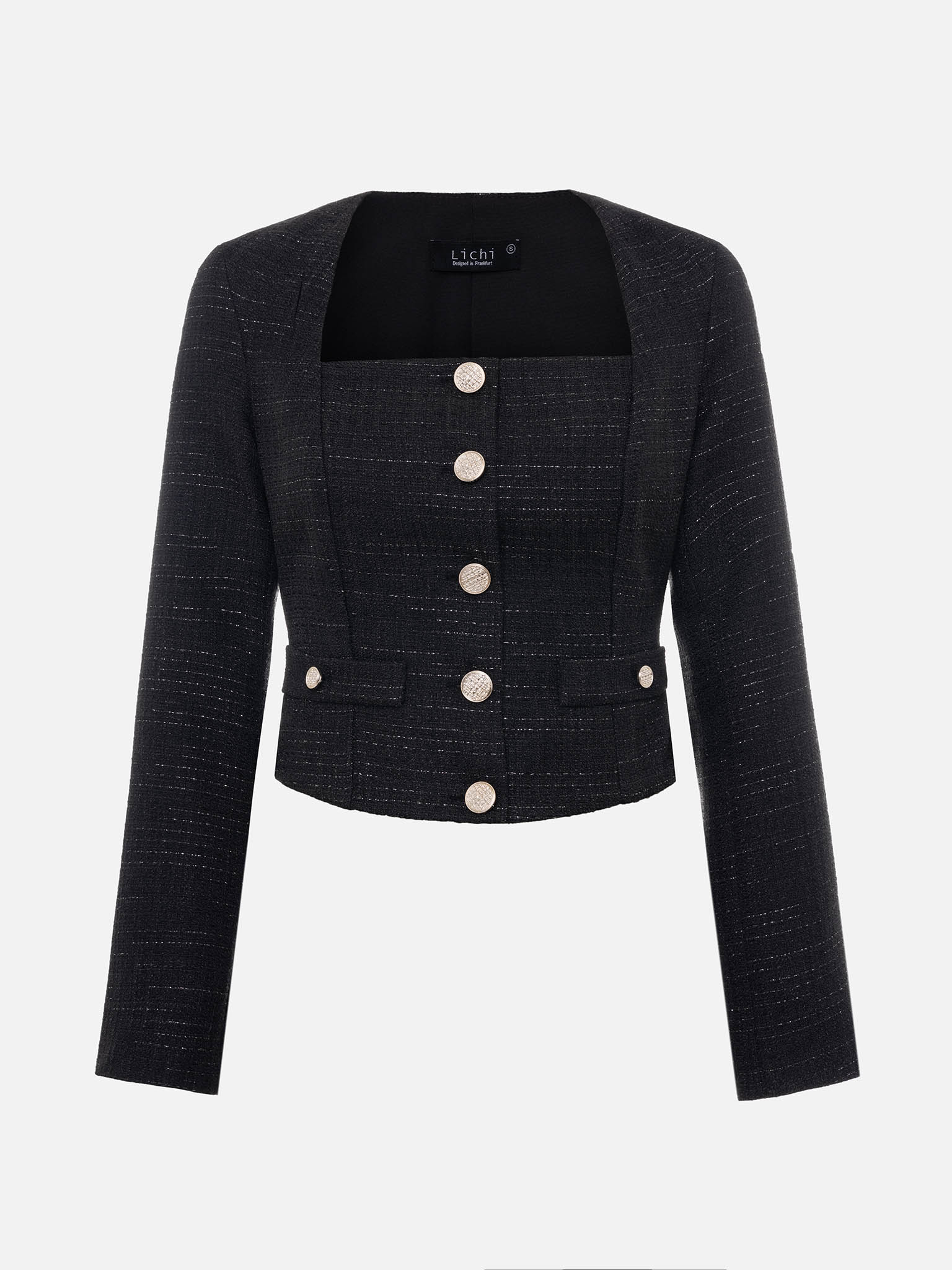 Твидовый жакет приталенного силуэта :: LICHI - Online fashion store