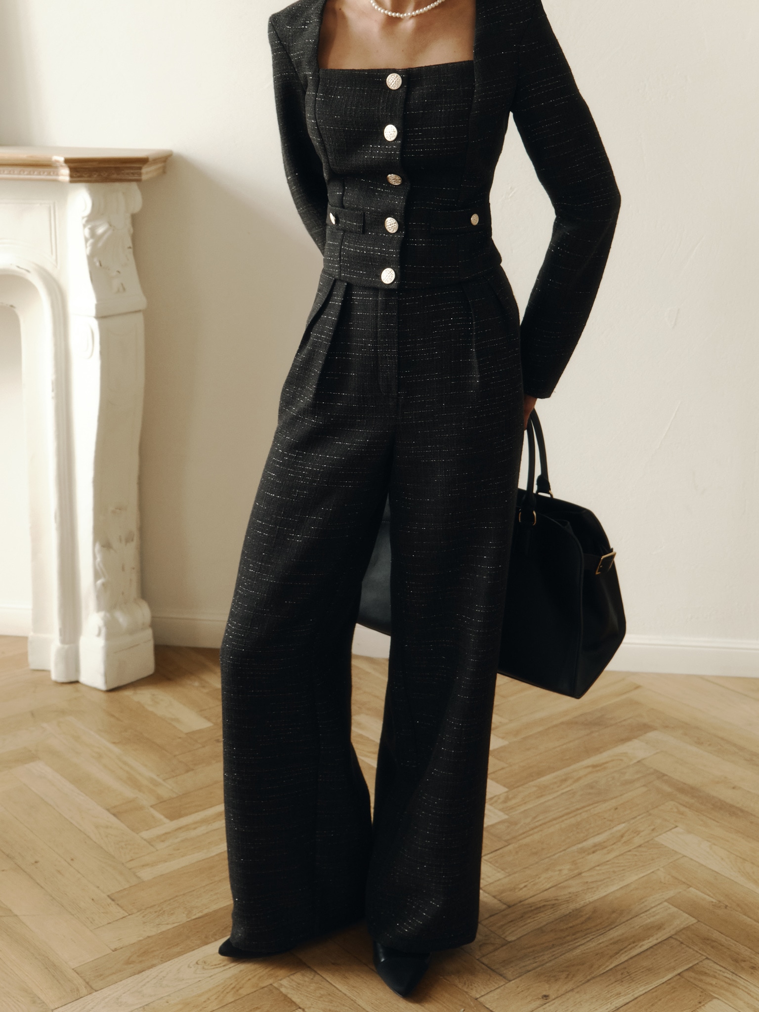 LIDnM リドム LIGHT TWEED 3点セット：シャツ ベスト パンツ