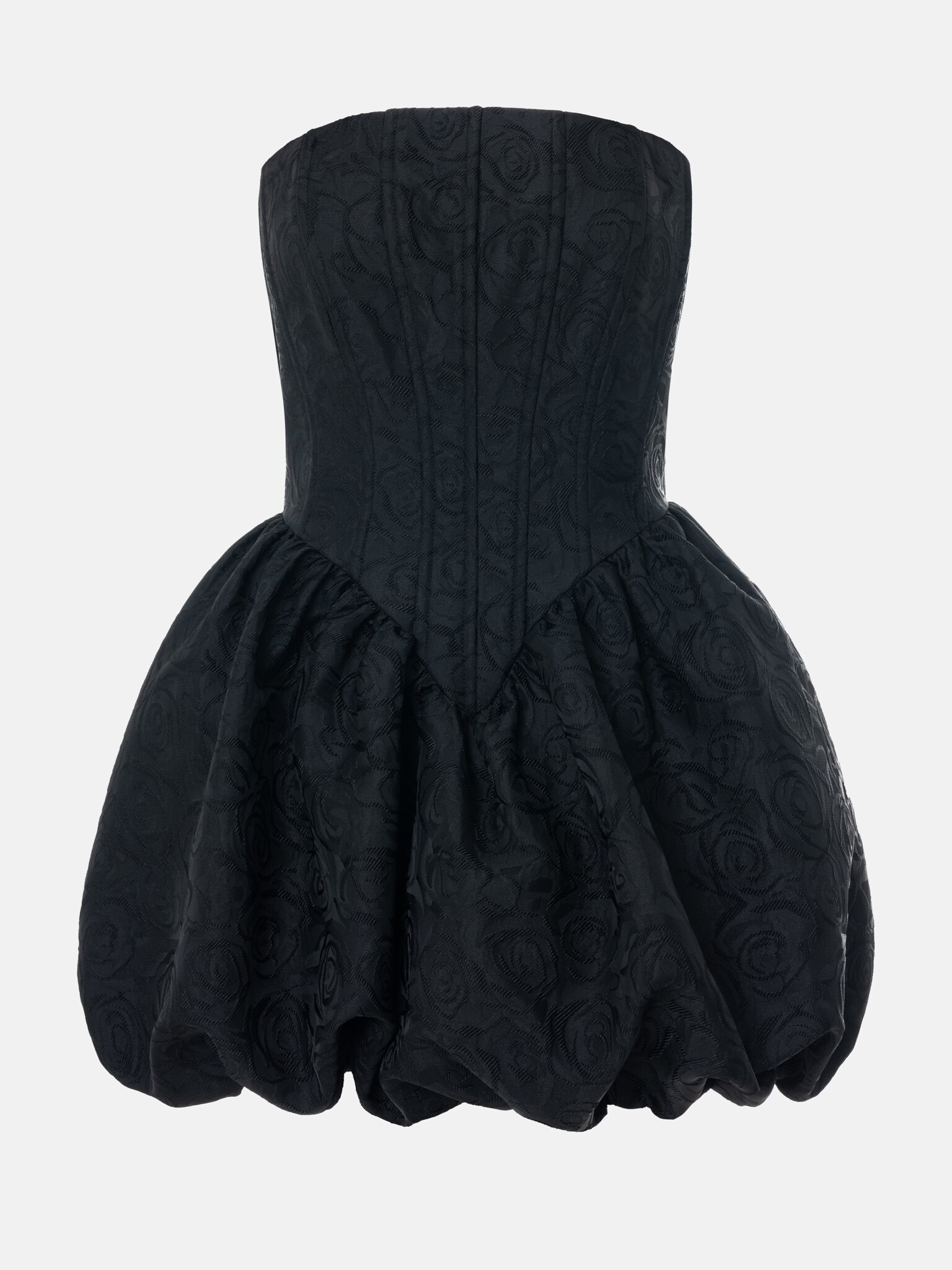 Жаккардовое платье мини с открытыми плечами :: LICHI - Online fashion store