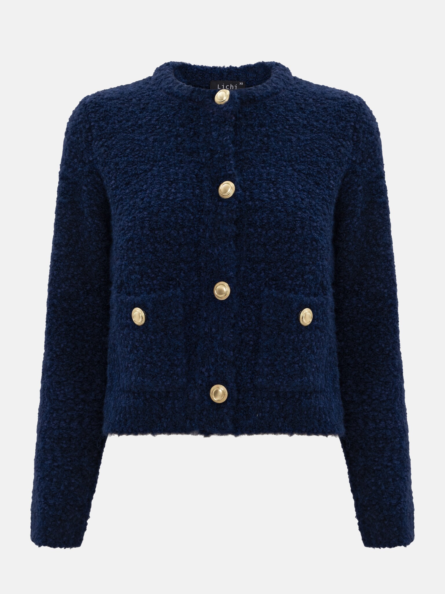 Прямой кардиган из пушистого трикотажа