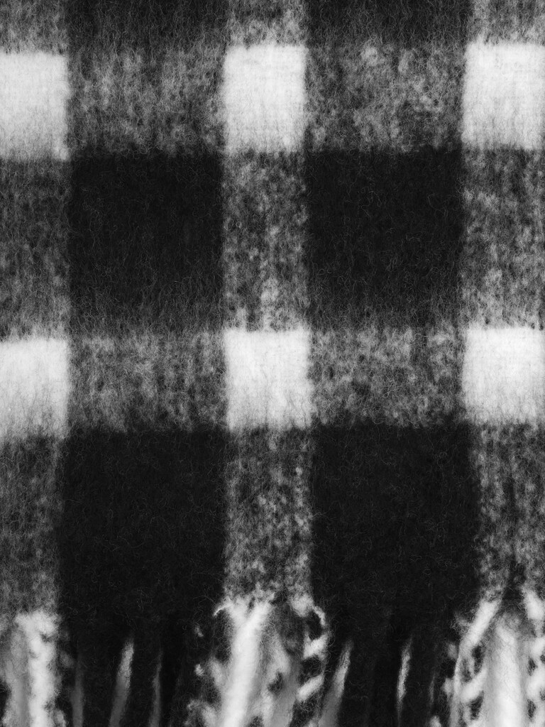 Echarpe à carreaux en fil de laine