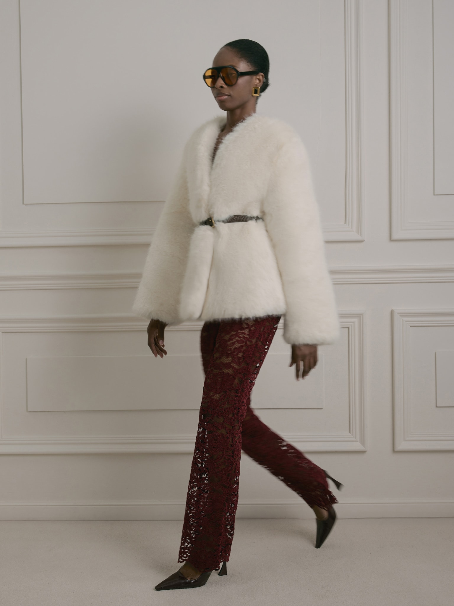 Manteau écologique court sans col