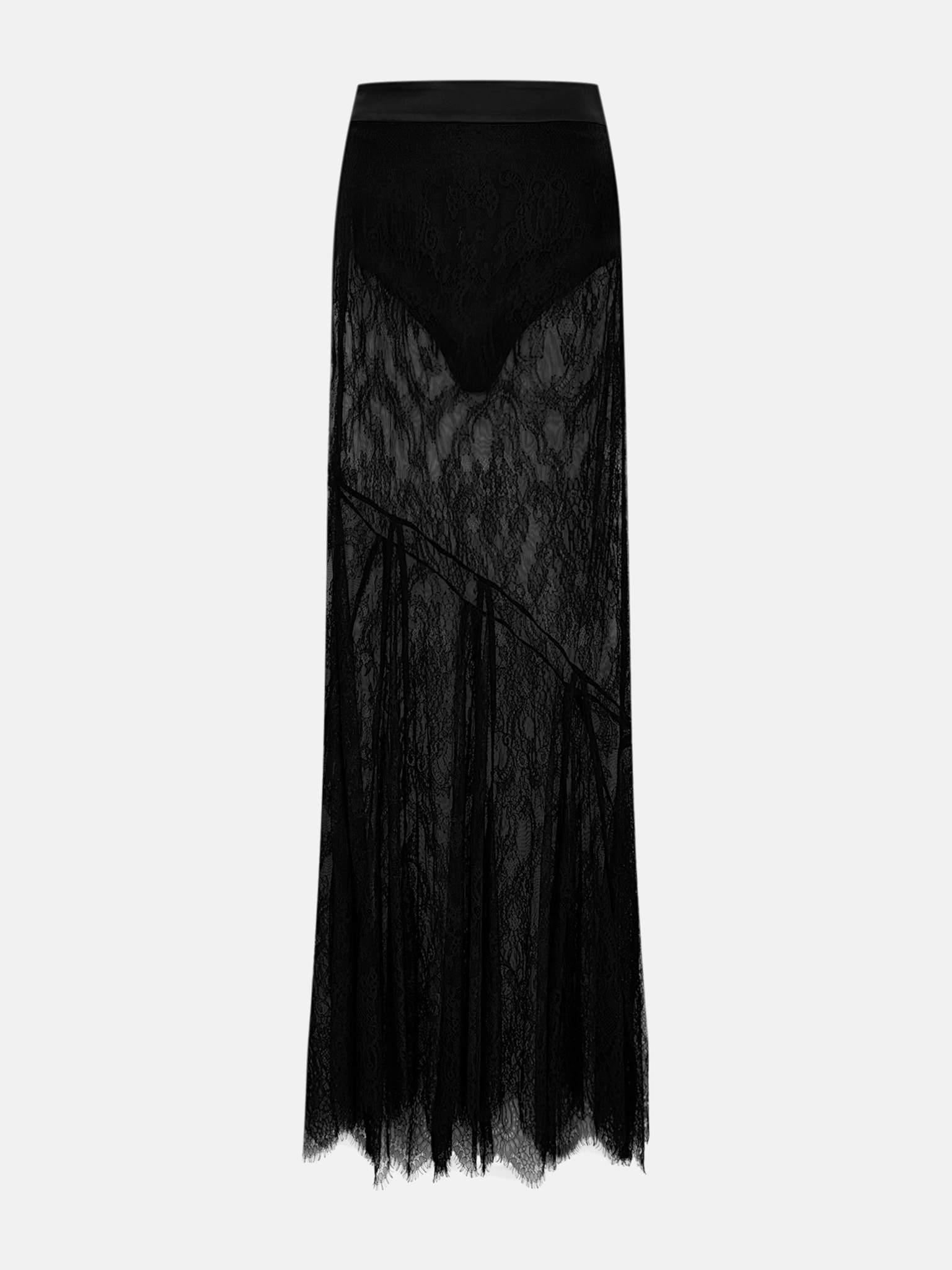 Сет из микро-шорт и юбки в пол из гипюра