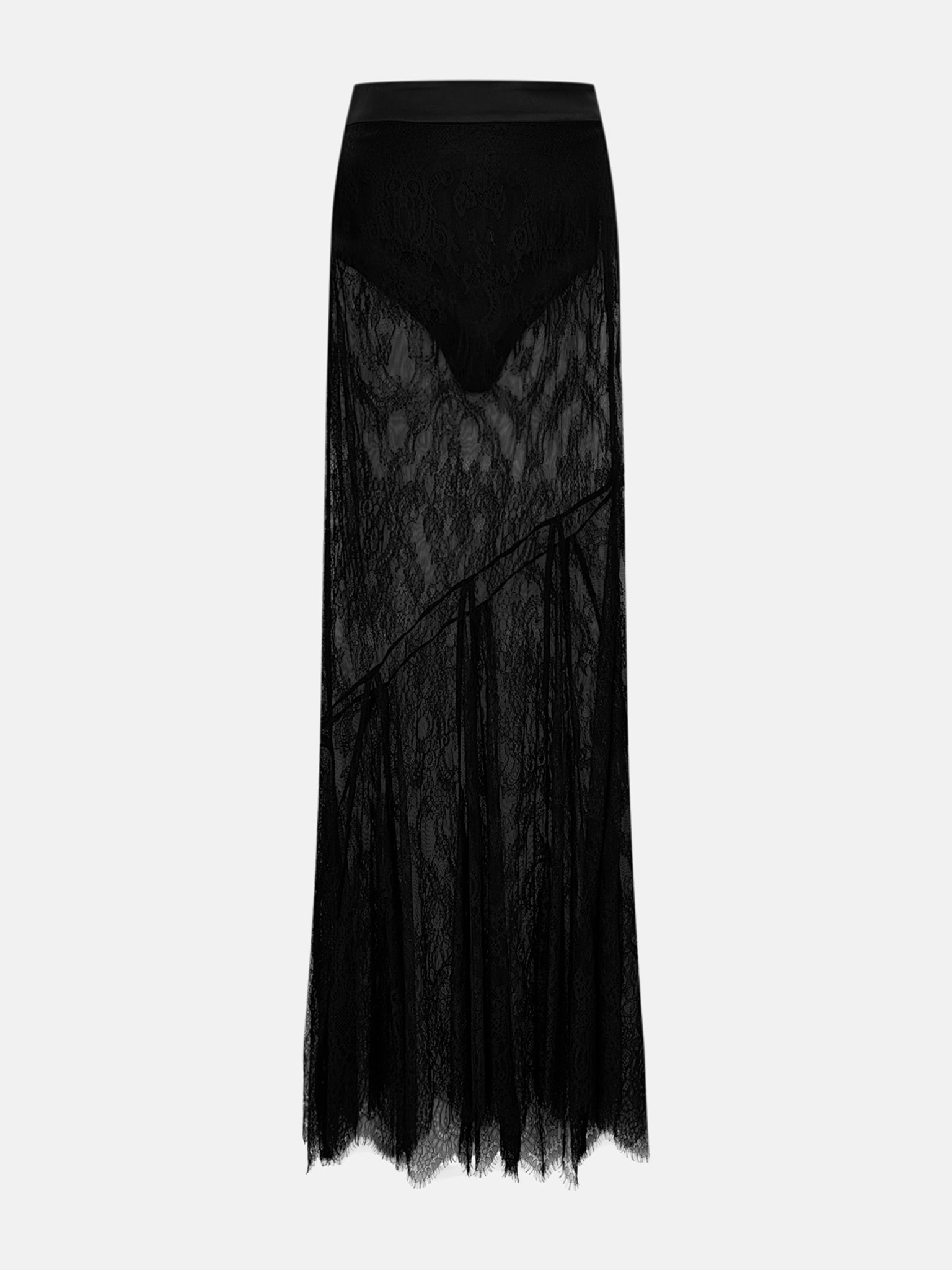 Сет из микро-шорт и юбки в пол из гипюра