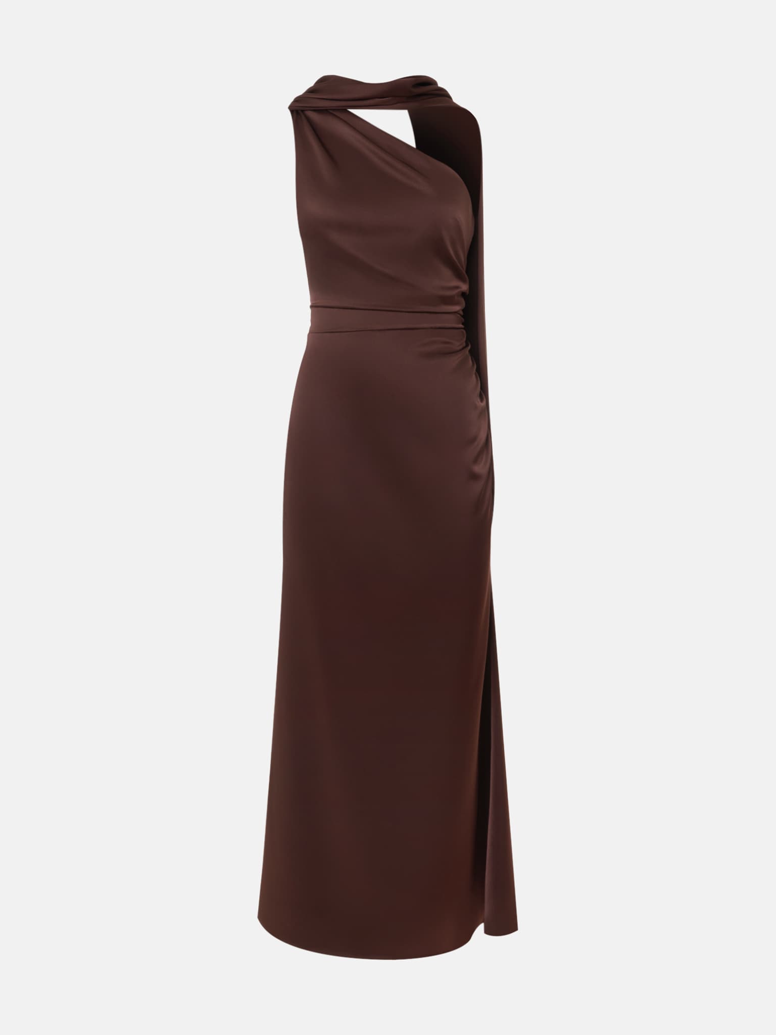 One shoulder fitted maxi dress with matching scarf LICHI Online fashion store