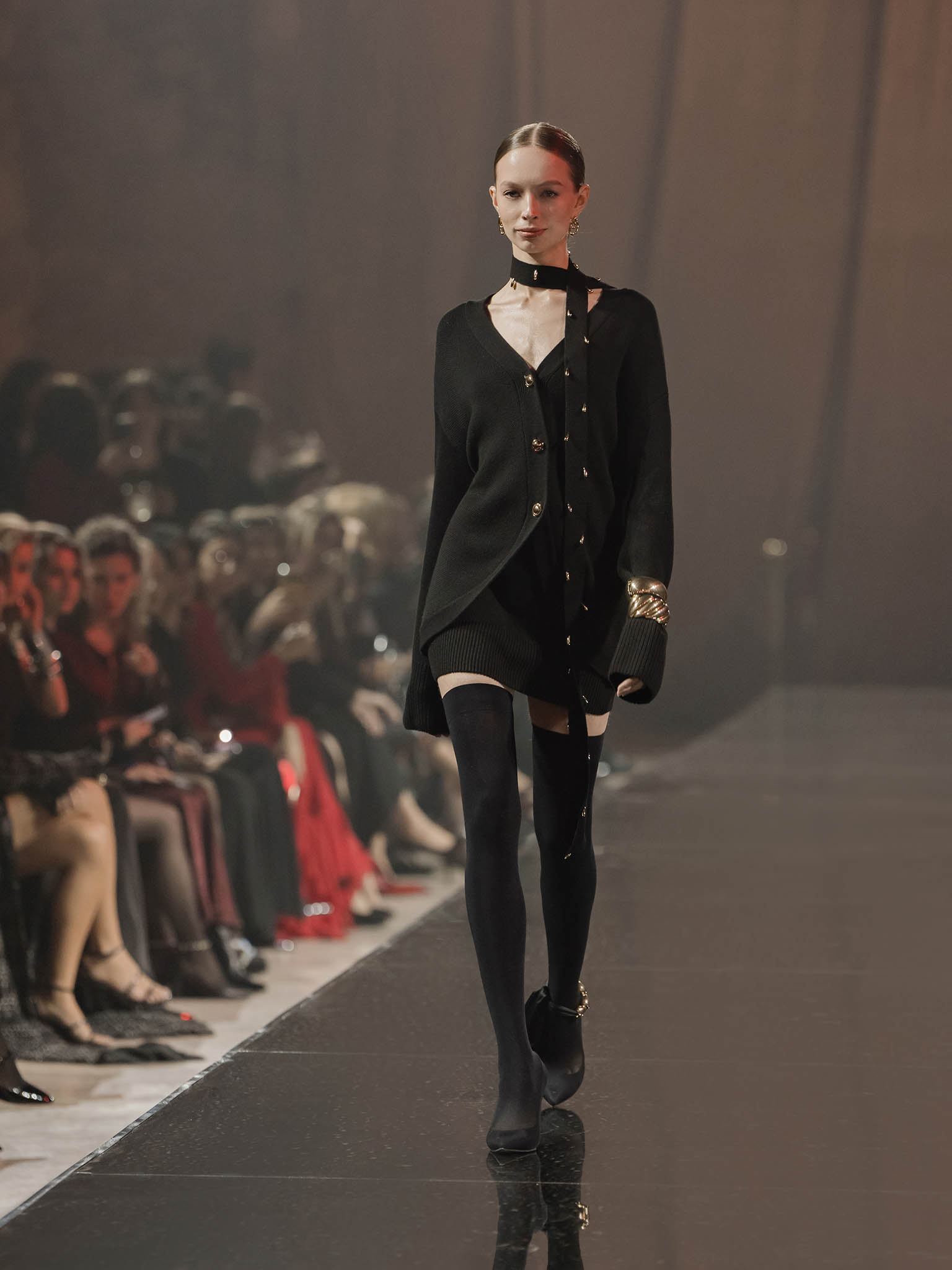 Прямая юбка мини из вязаного трикотажа