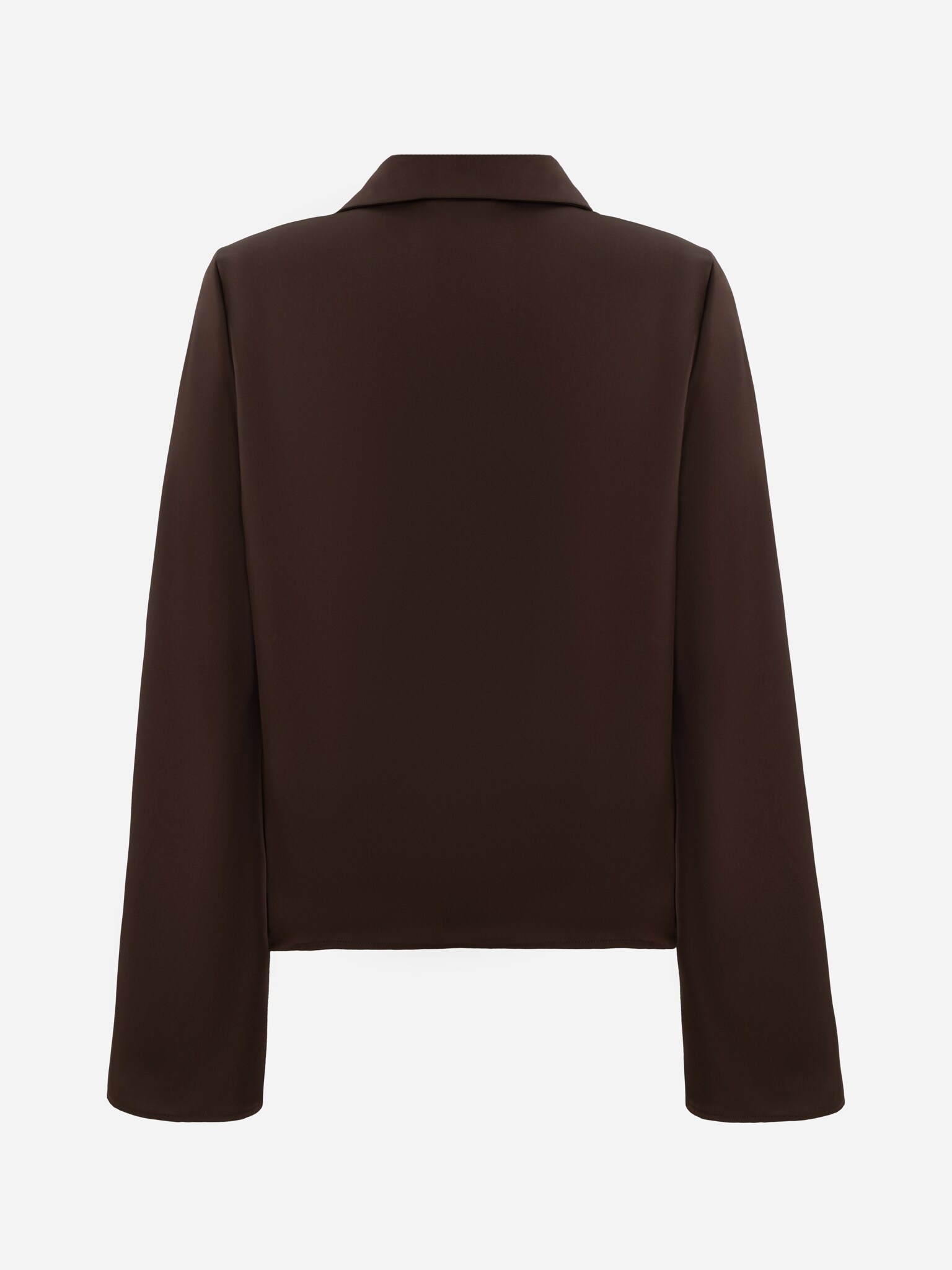 Satinbluse mit voluminösen Ärmeln