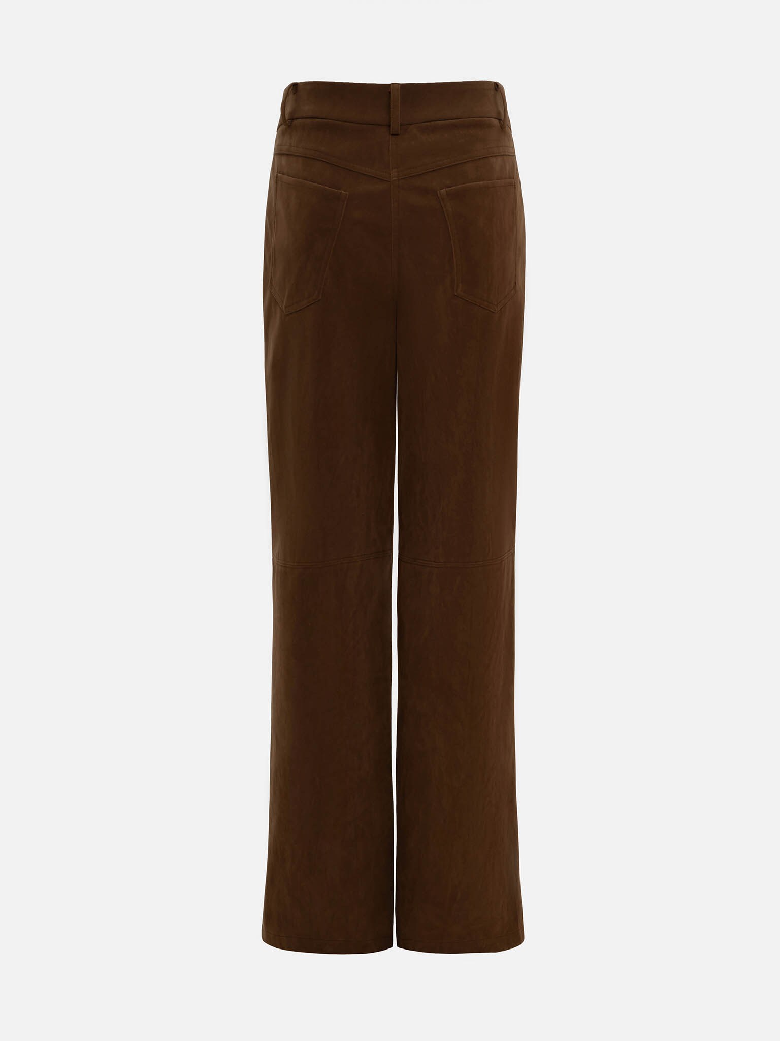 Eco-suede loose trousers