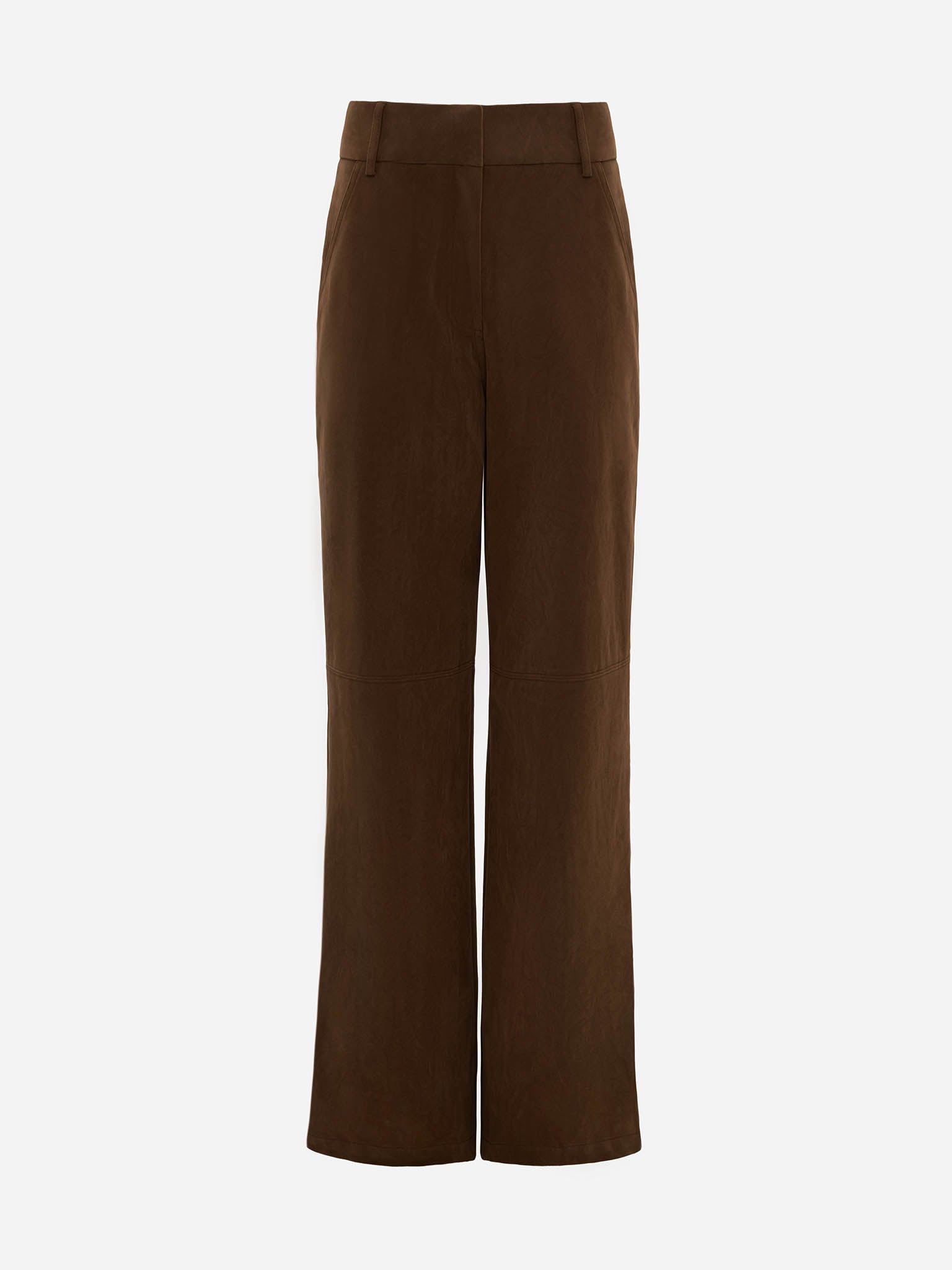 Eco-suede loose trousers