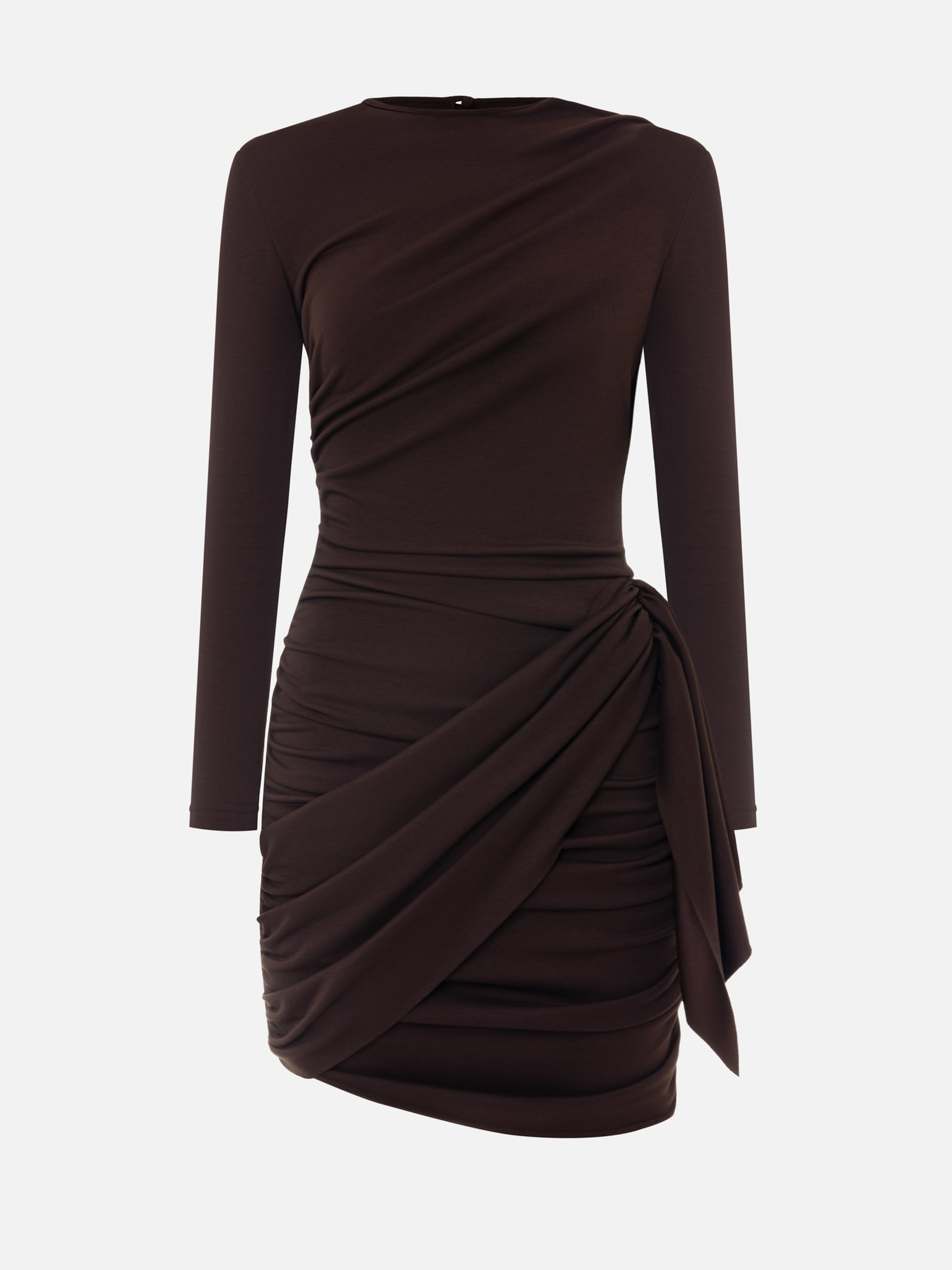 Трикотажное платье мини с драпировкой на юбке :: LICHI - Online fashion ...