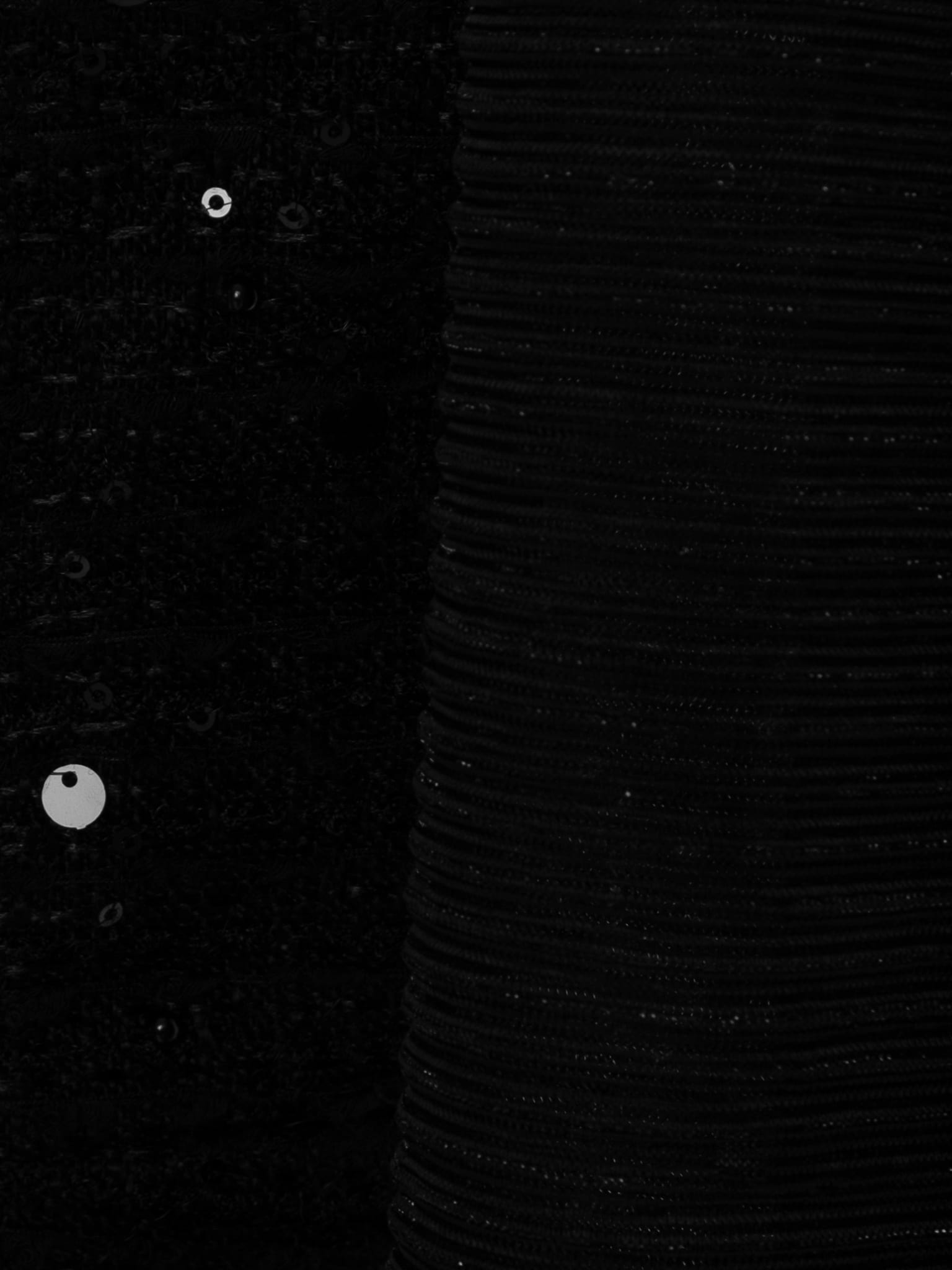 Платье мини в пайетках с длинной юбкой и шарфом