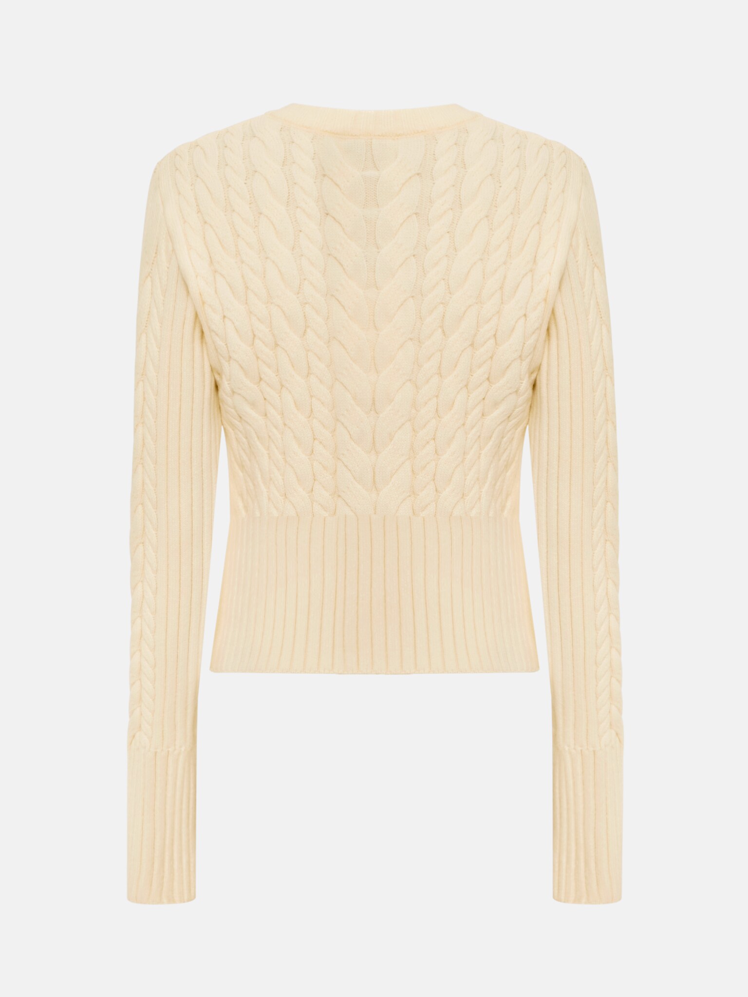 Straight cable-knit jumper