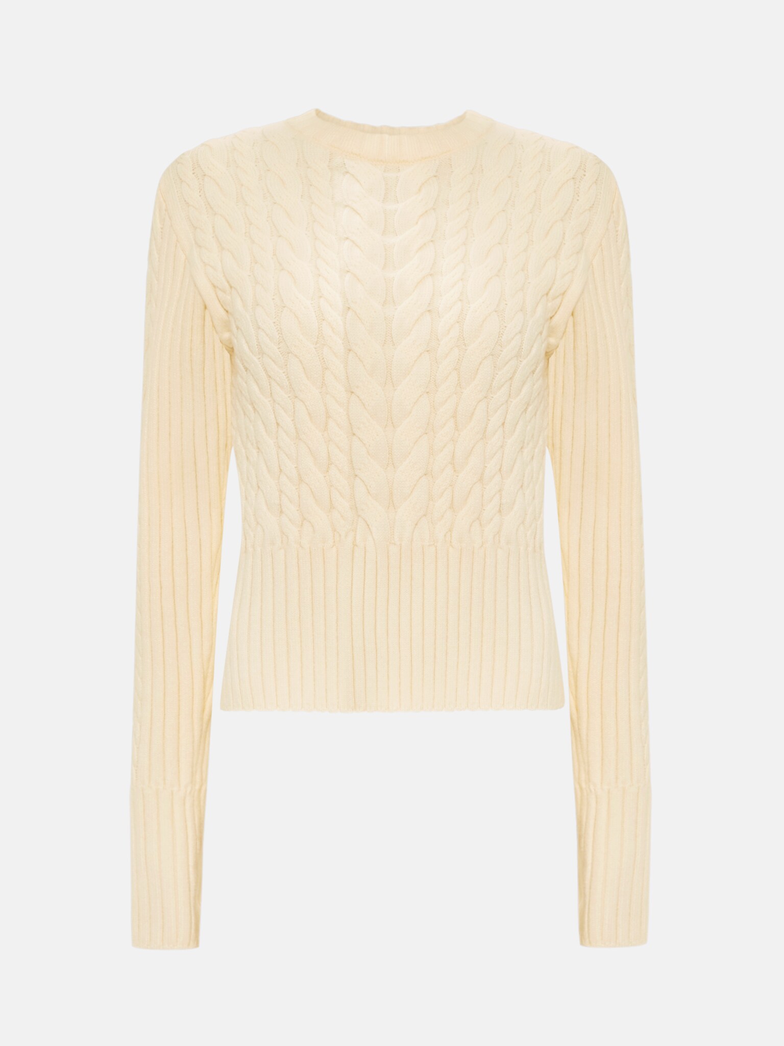 Straight cable-knit jumper