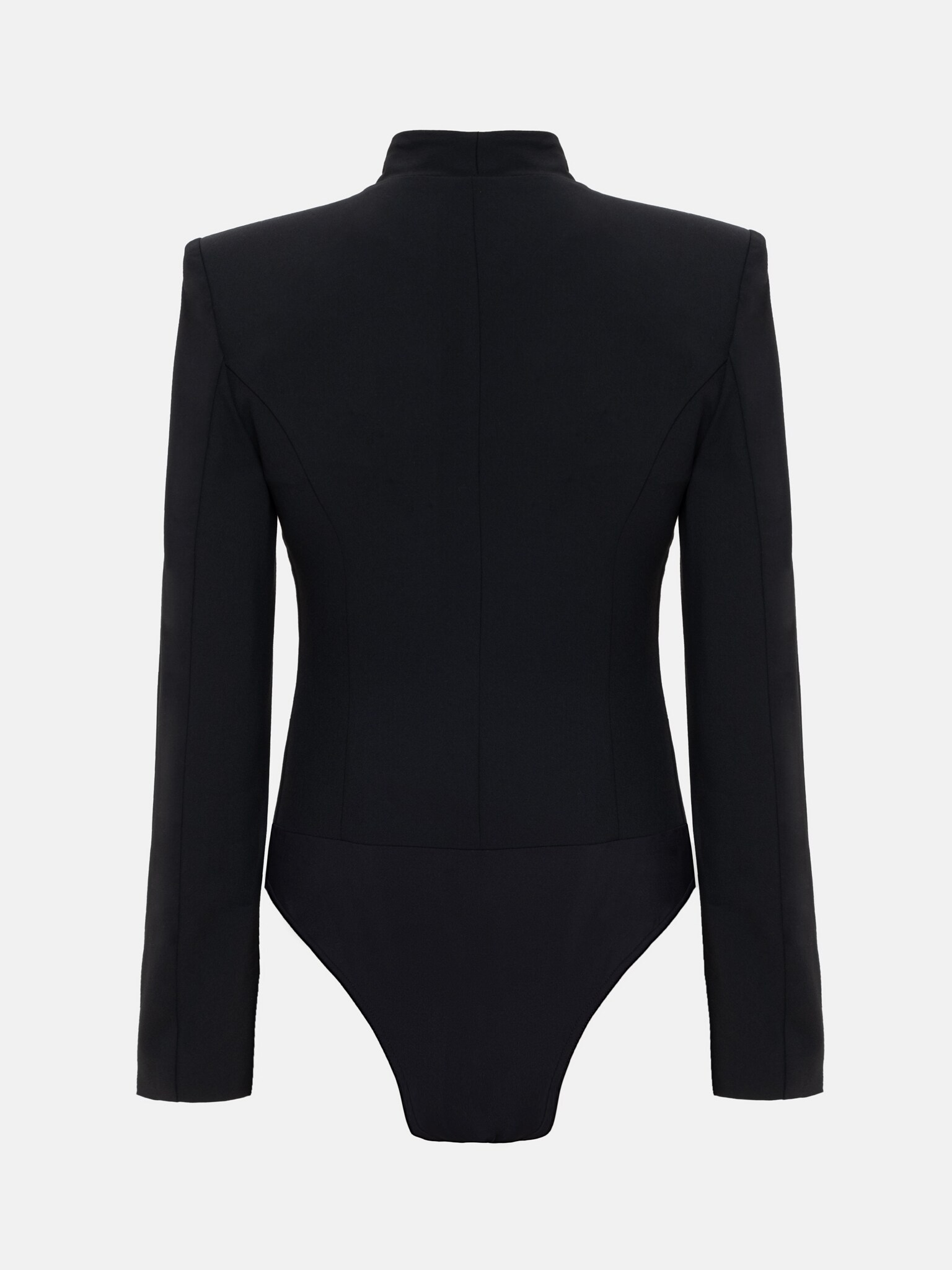 Smooth fabric wrap bodysuit 