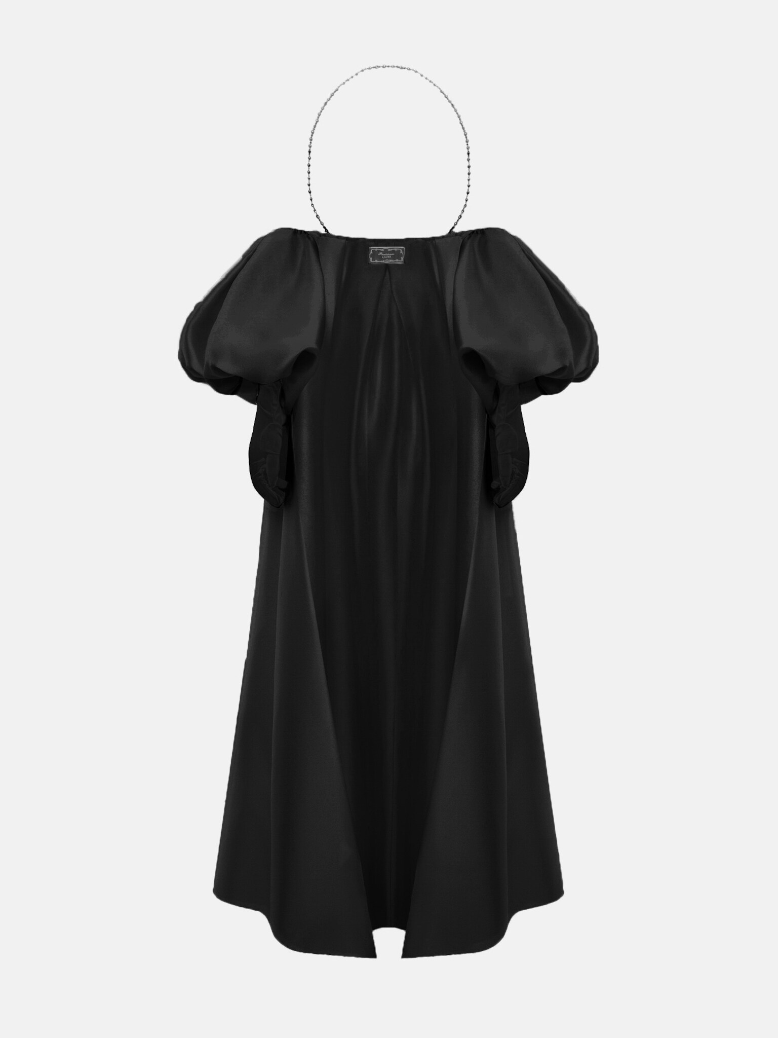 Satin cape with gloves