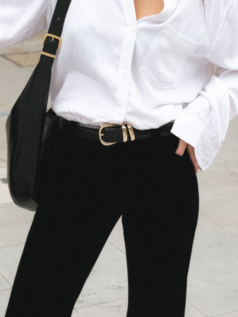 Reptile eco-leather belt