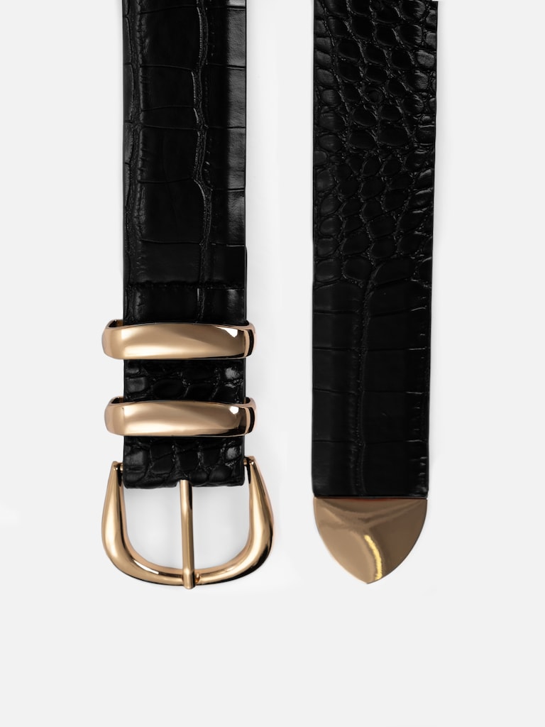 Reptile eco-leather belt