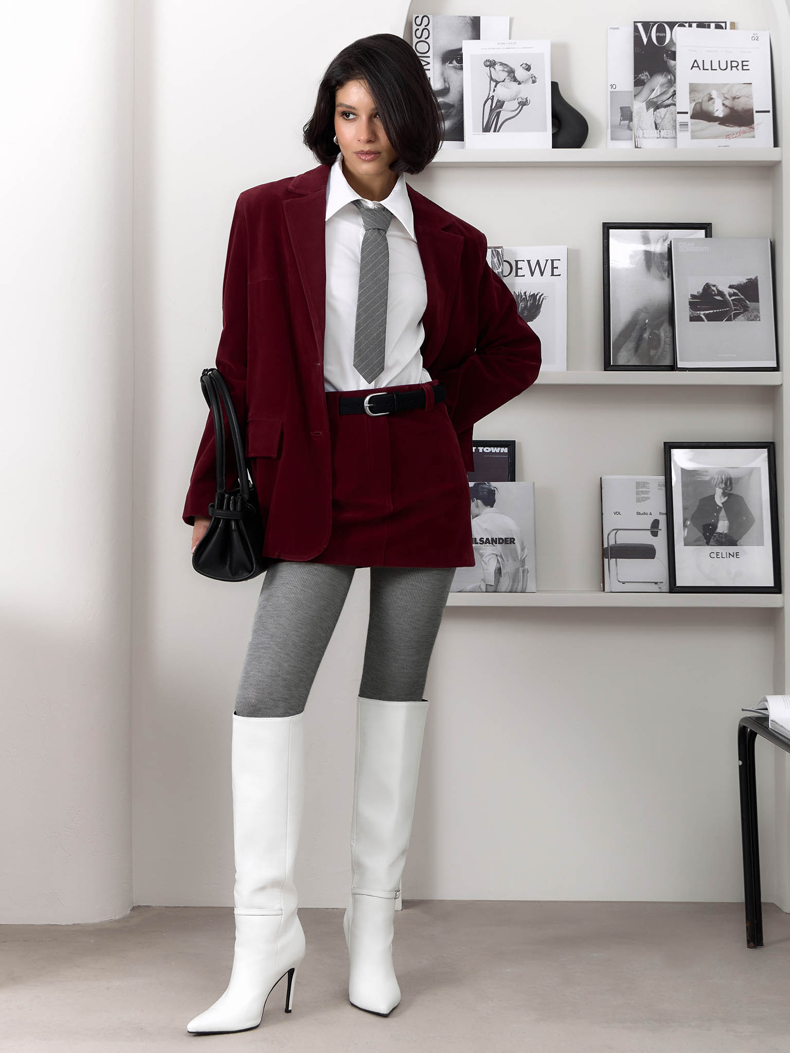 Veste oversize en éco-suède