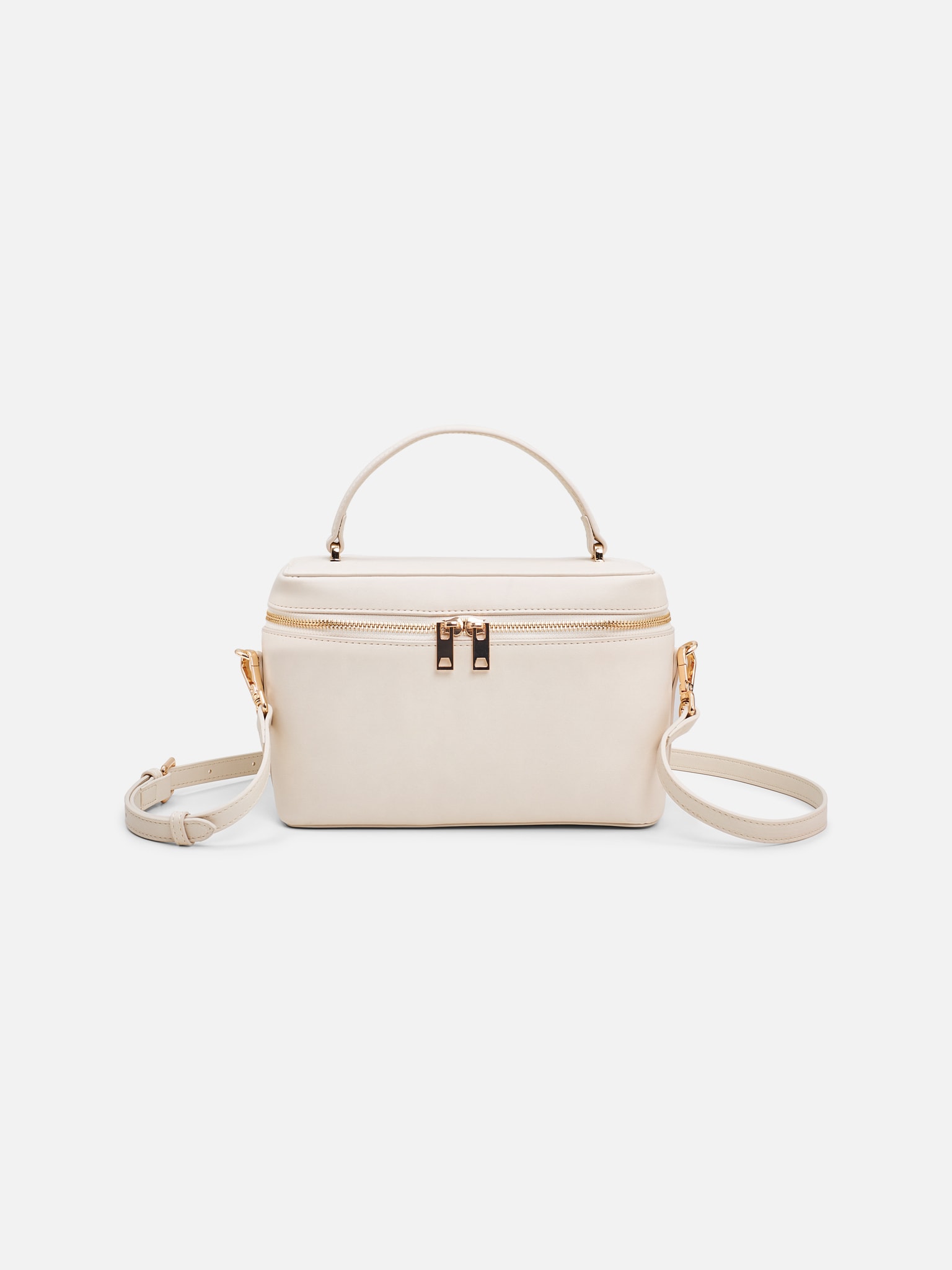 حقيبة أسطوانية من الجلد البيئي بحزام رفيع