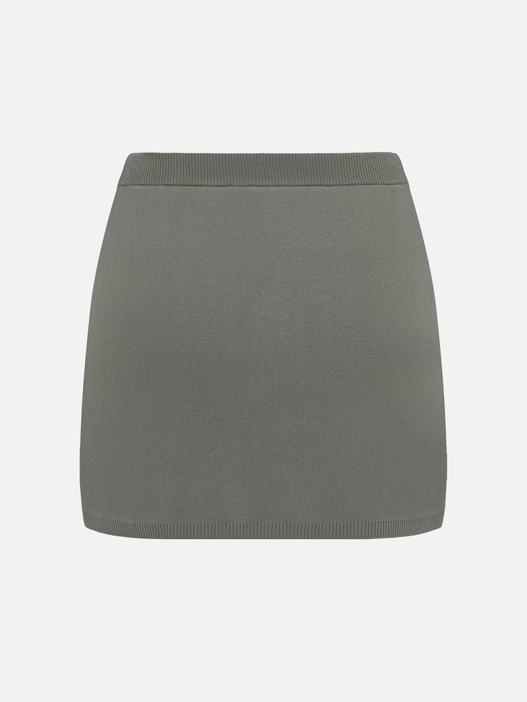 Трикотажная юбка мини А-силуэта