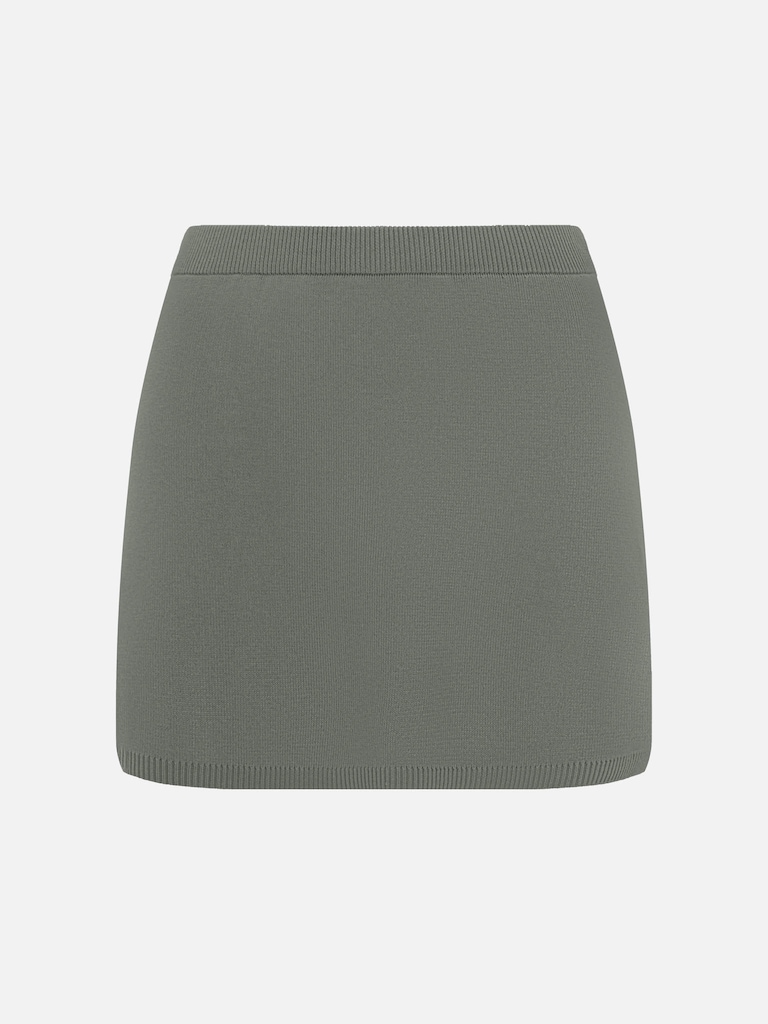 Трикотажная юбка мини А-силуэта