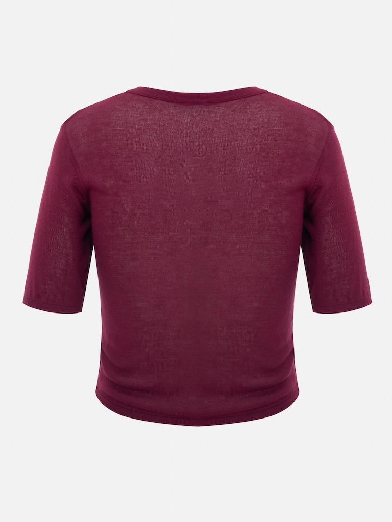 Трикотажный топ с короткими рукавами