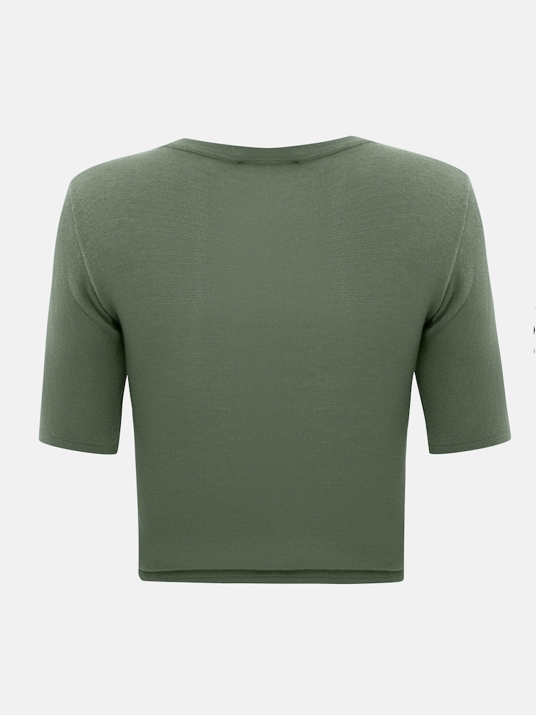 Трикотажный топ с короткими рукавами