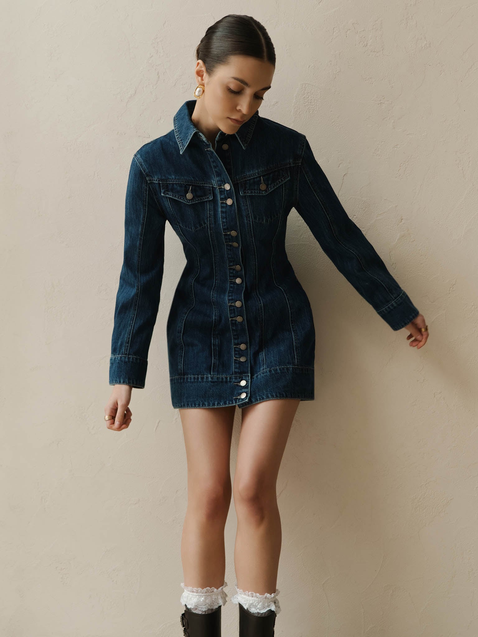 Mini-robe en denim