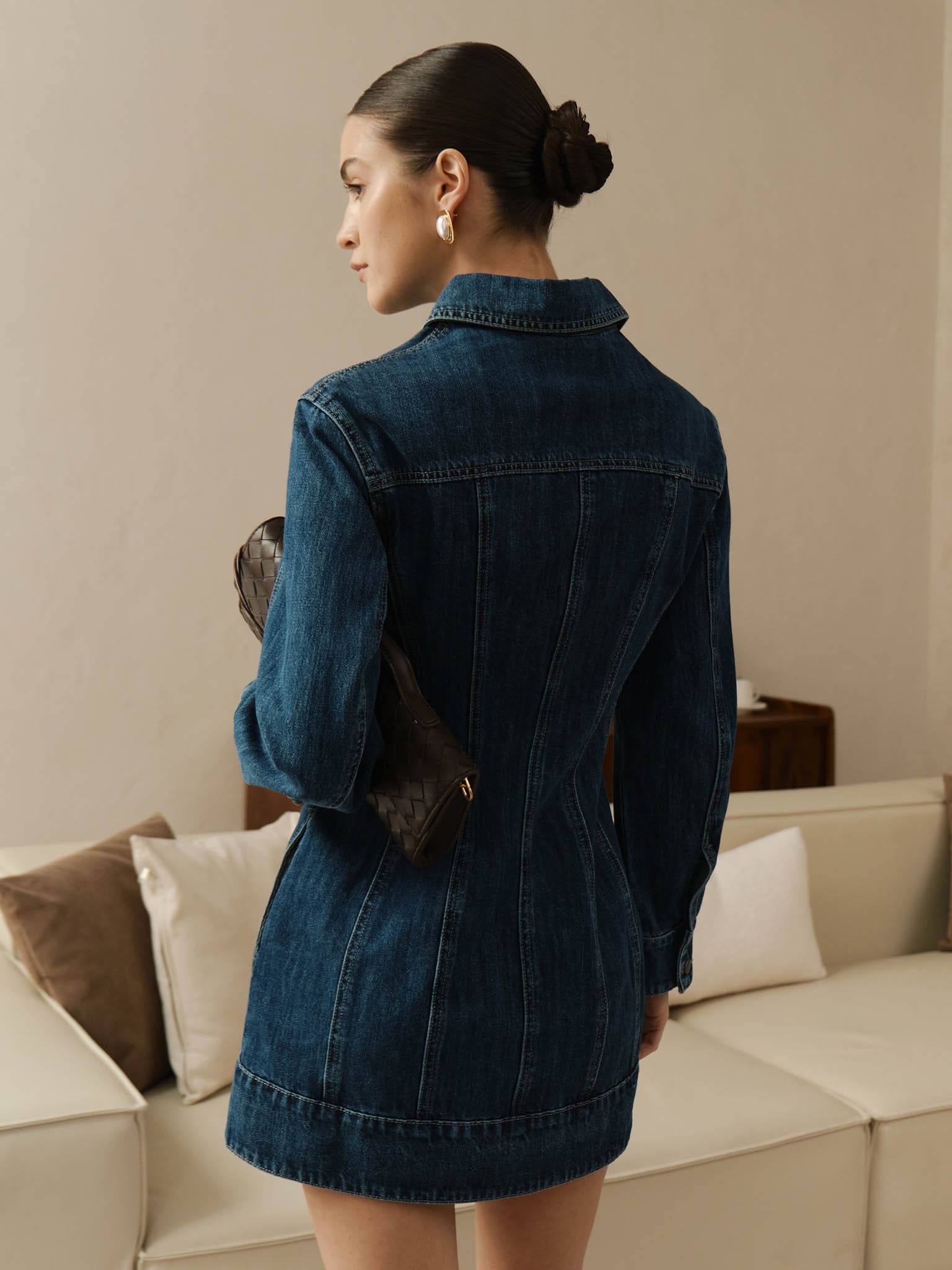 Mini-robe en denim