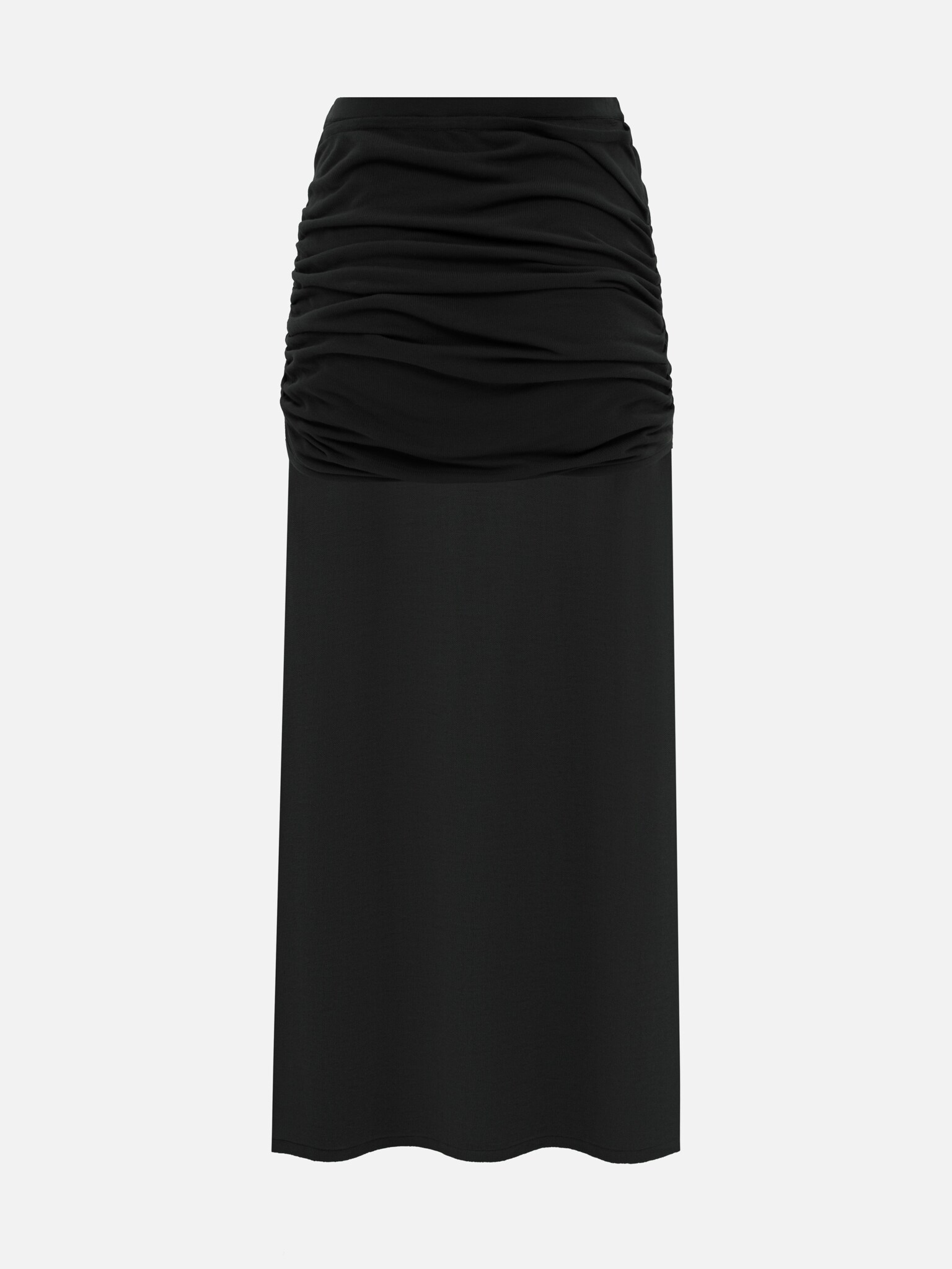 Jupe midi en maille avec hanches drapées