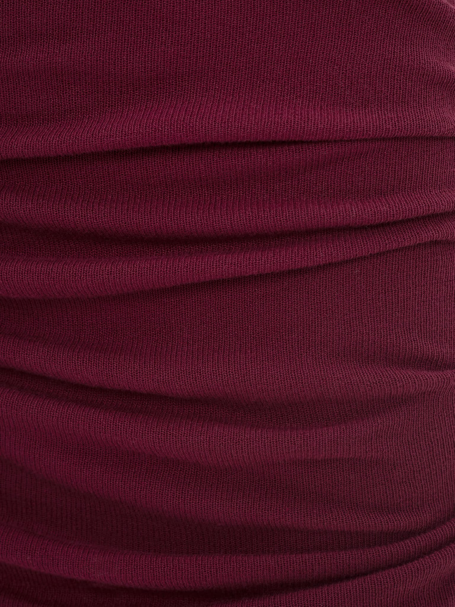 Jersey midi skirt with draped hips