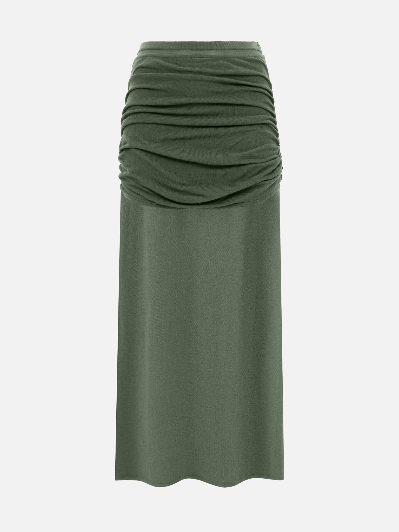 Jersey midi skirt with draped hips