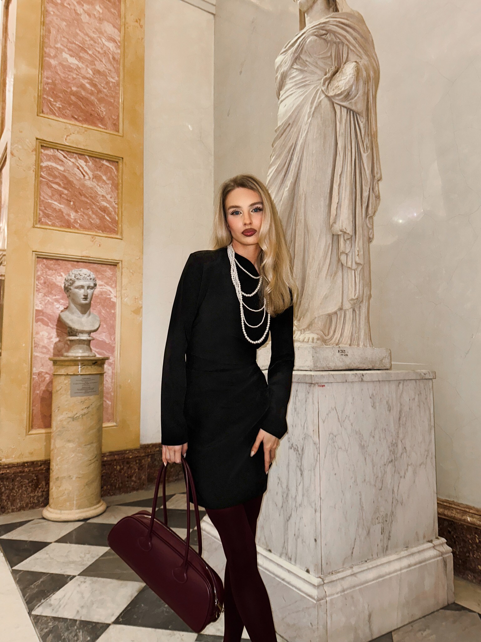 Smooth fabric mini dress with draped front