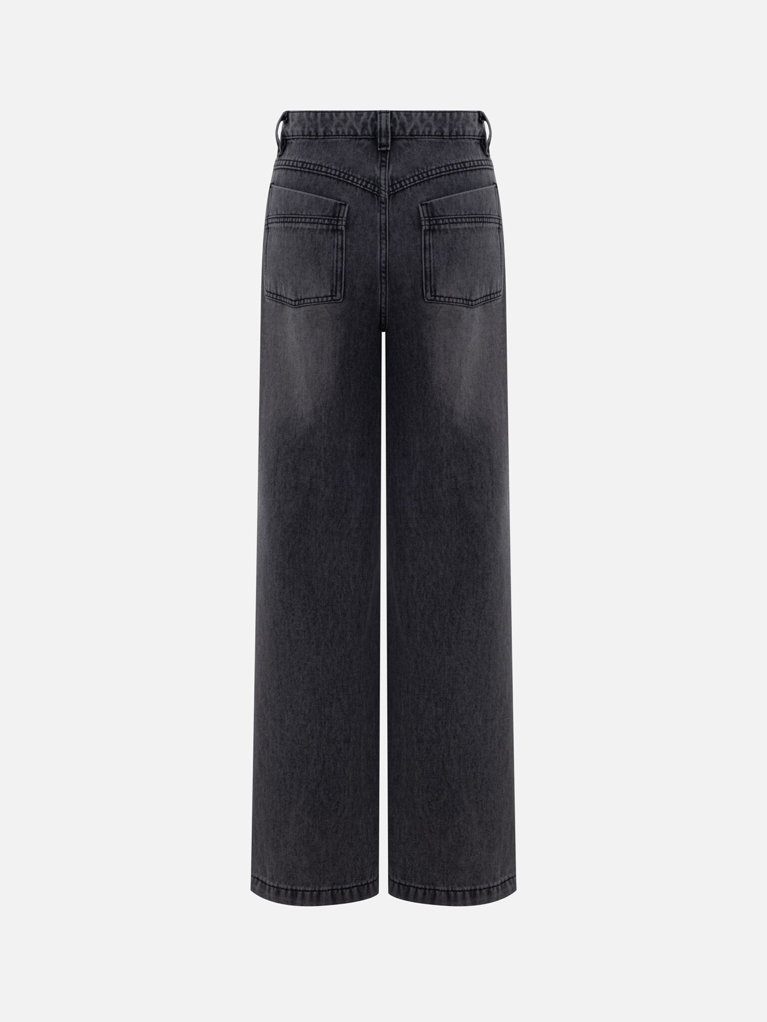 Straight light-wash denim jeans