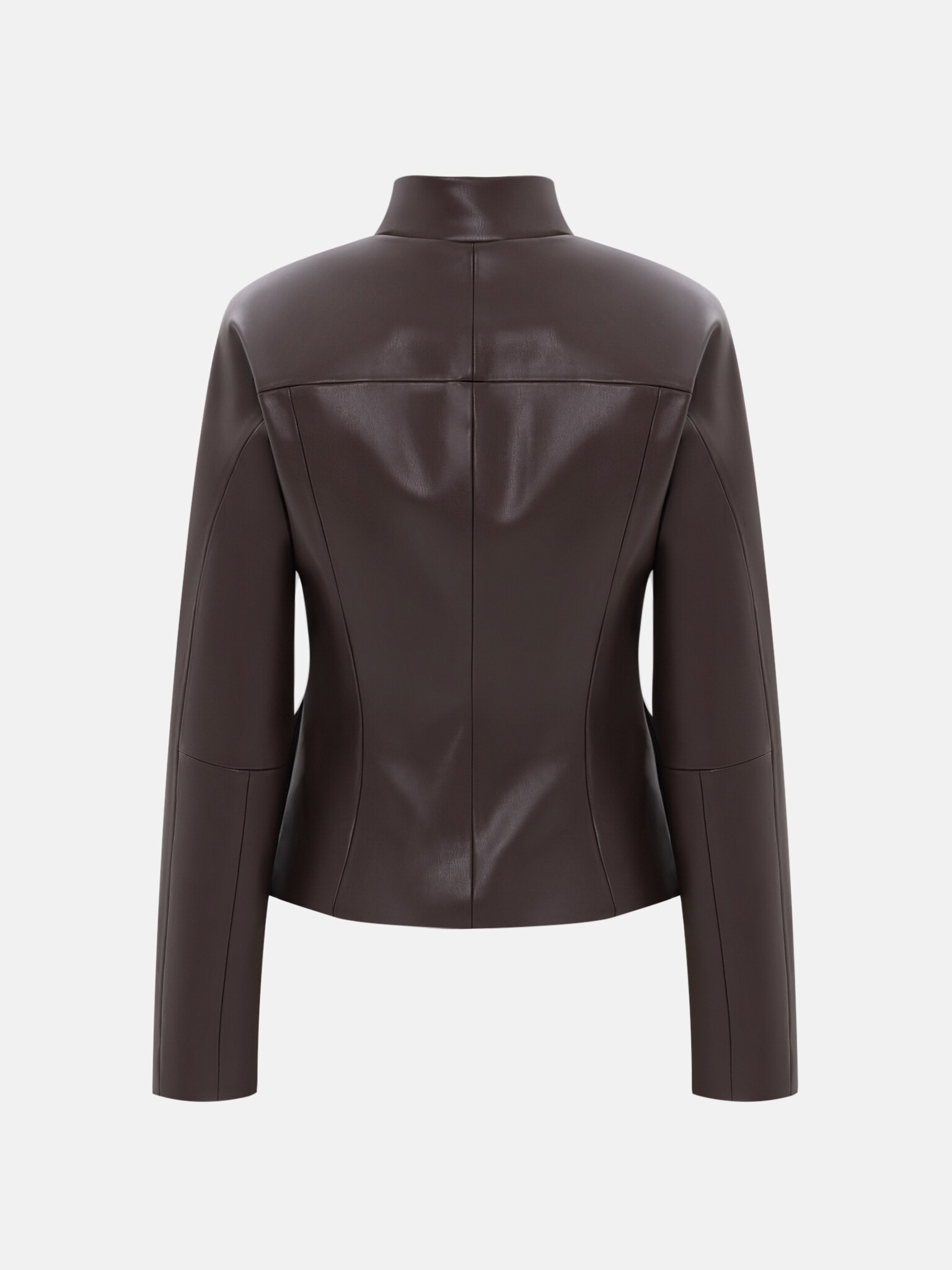 Приталенная куртка из матовой экокожи